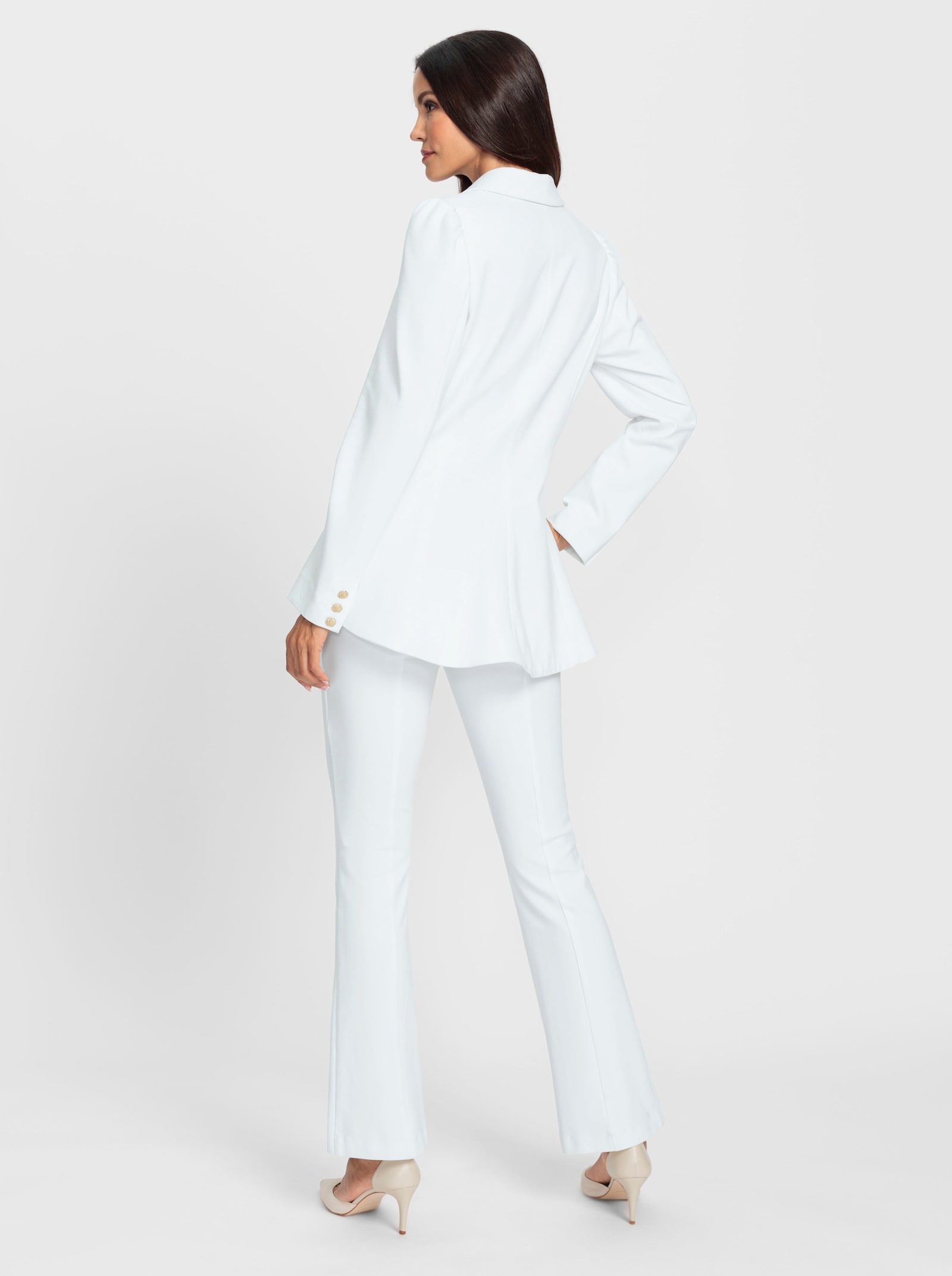 heine Hosenanzug mit Schößchen - ecru