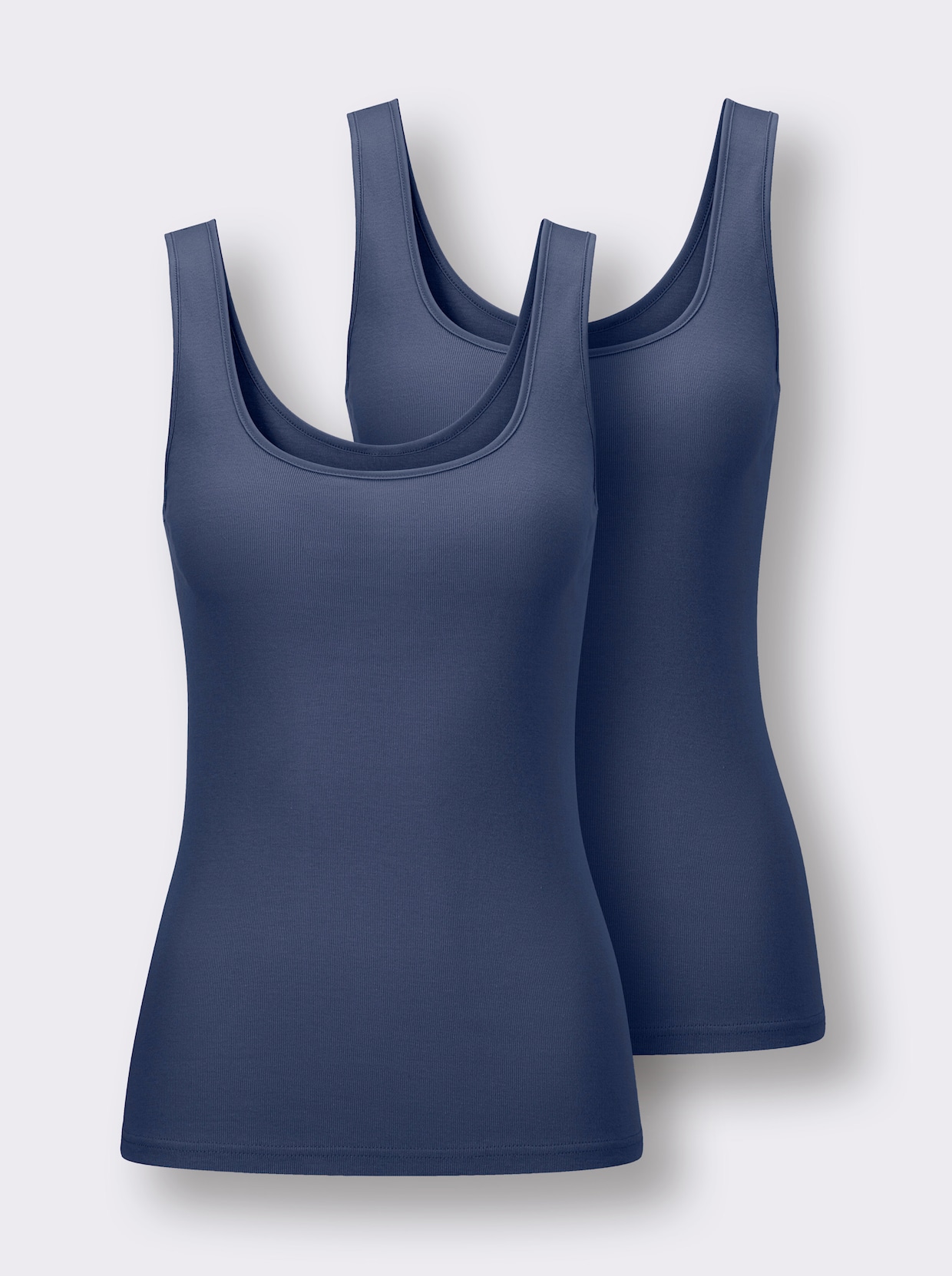 Nina von C. Mouwloze top - middenblauw