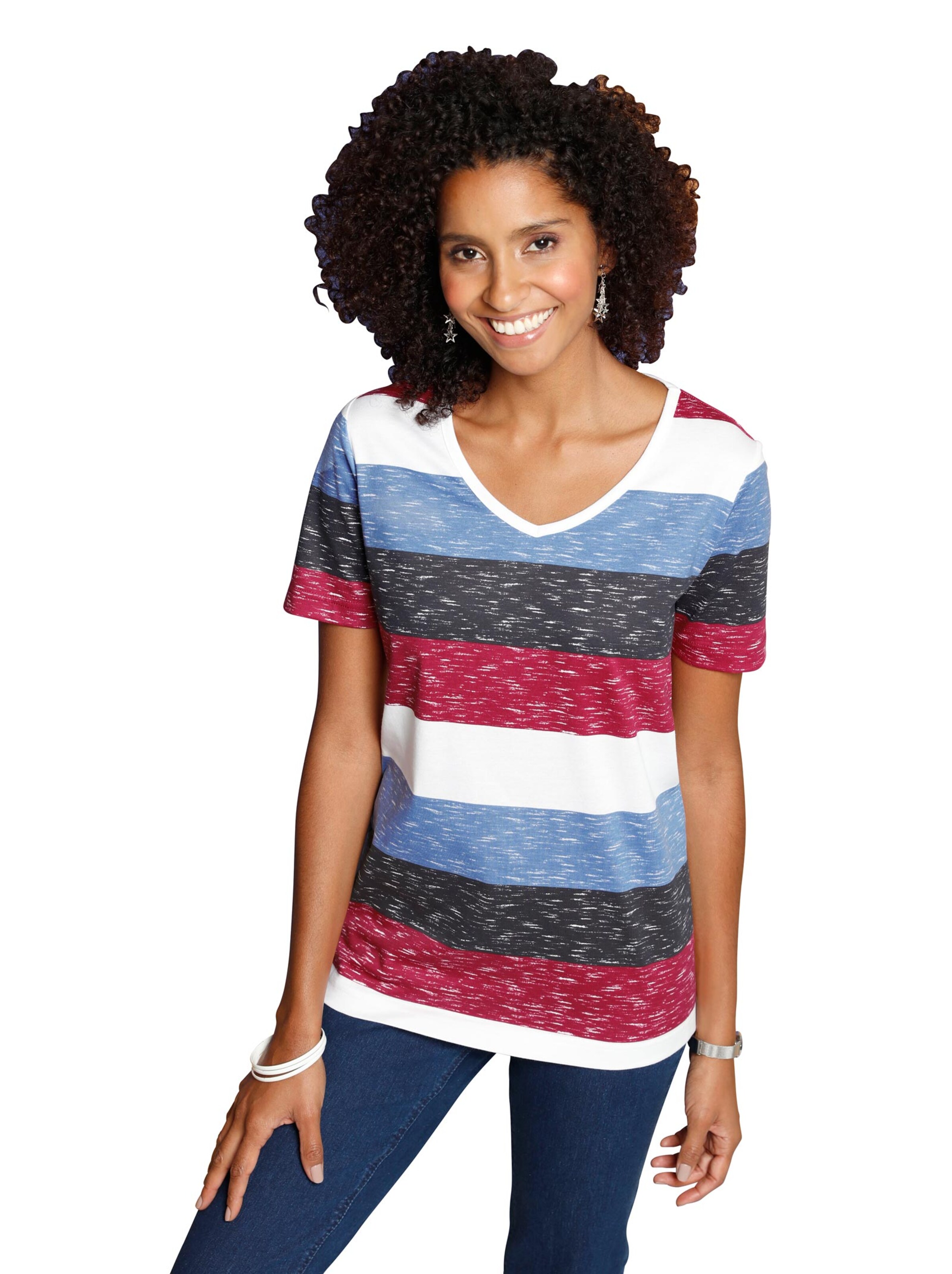 Shirt - blau-geringelt