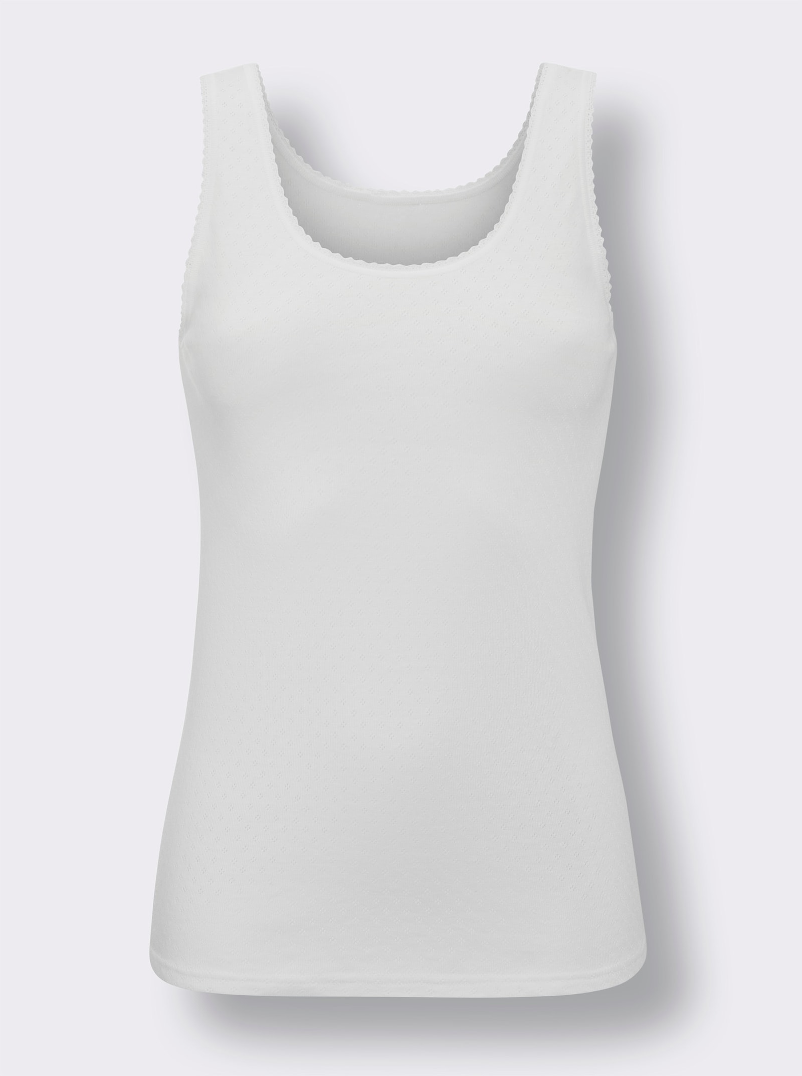 Speidel Achselhemd mit Jacquard-Muster - weiss