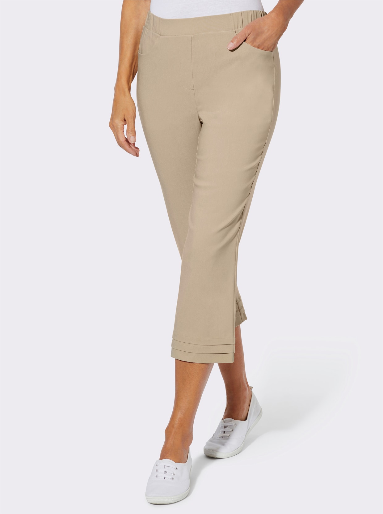3/4-Hose mit Dehnbund - beige