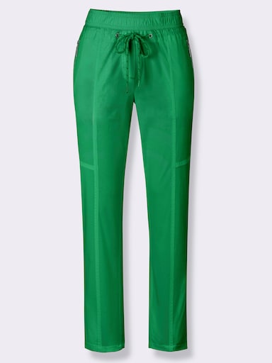 7/8-Hose mit Reißverschluss-Taschen - grasgrün