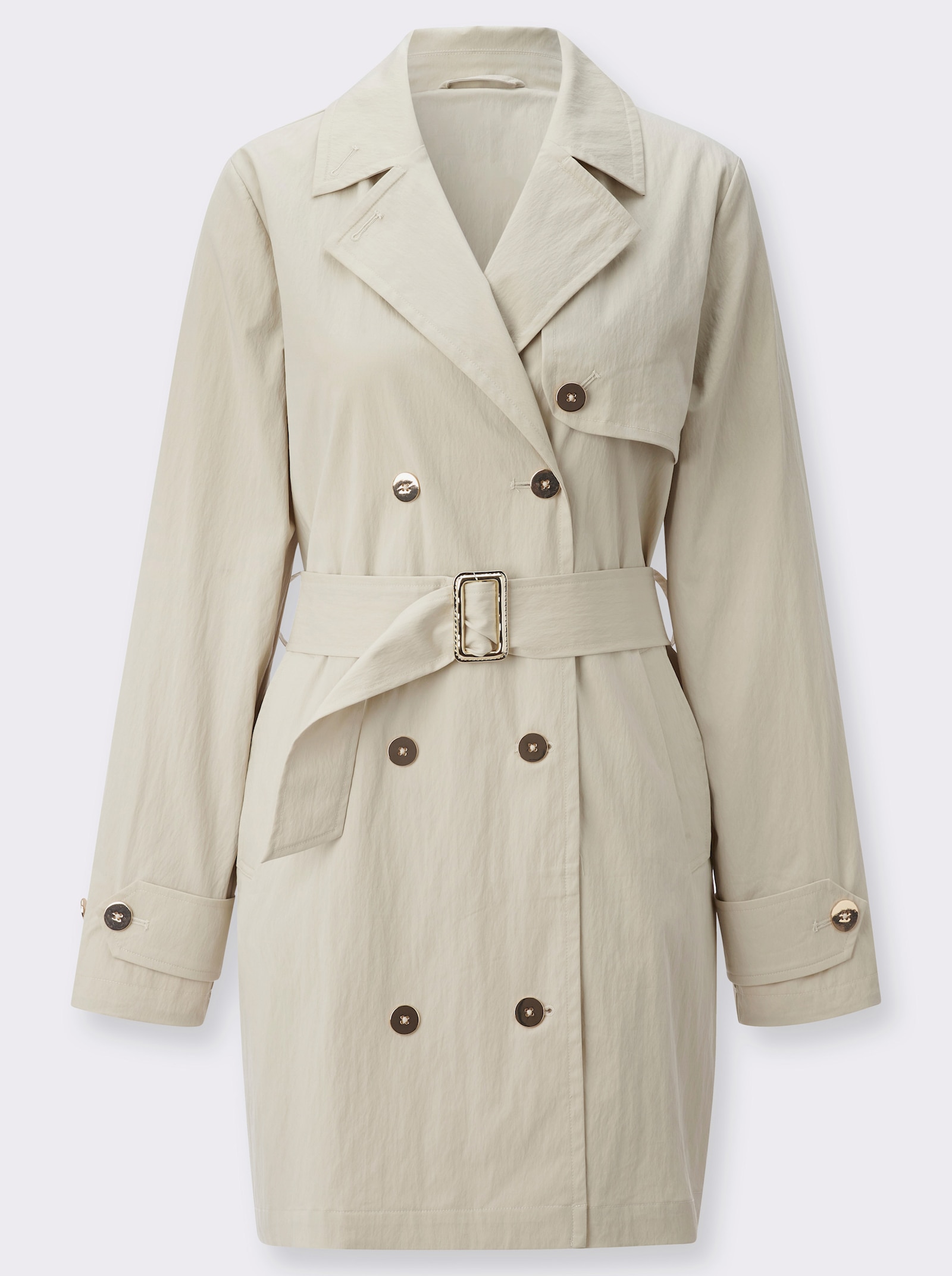 Manisa Trenchcoat mit Gehschlitz hinten - sand