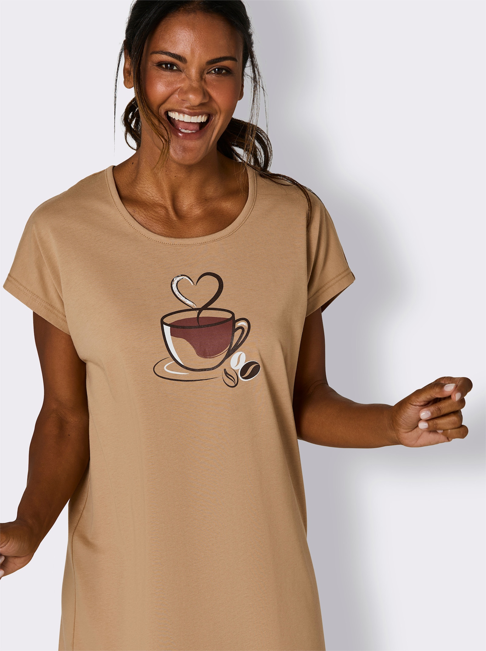 wäschepur Sleepshirts - camel + schoko