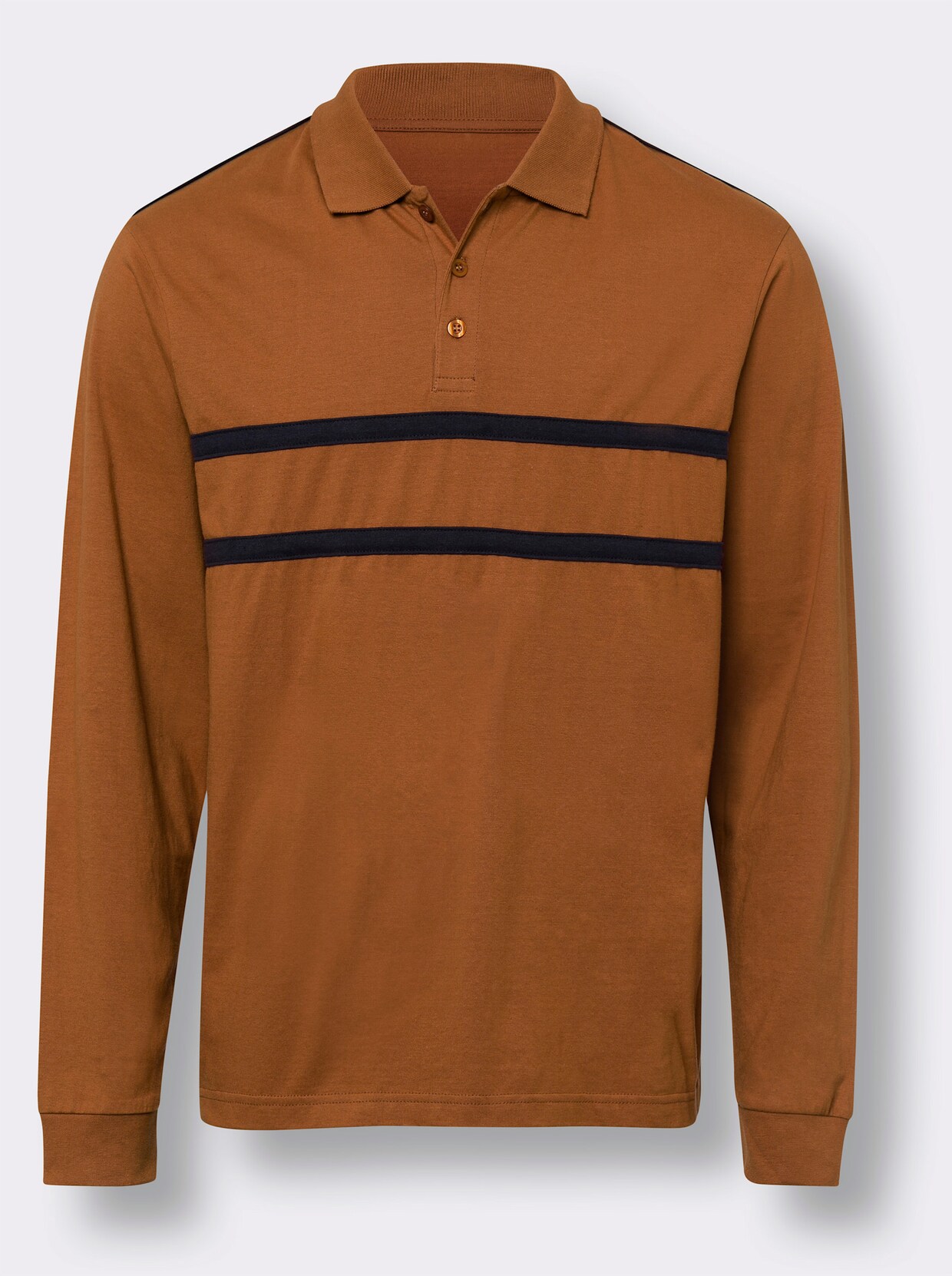 Poloshirt - cognac/marine