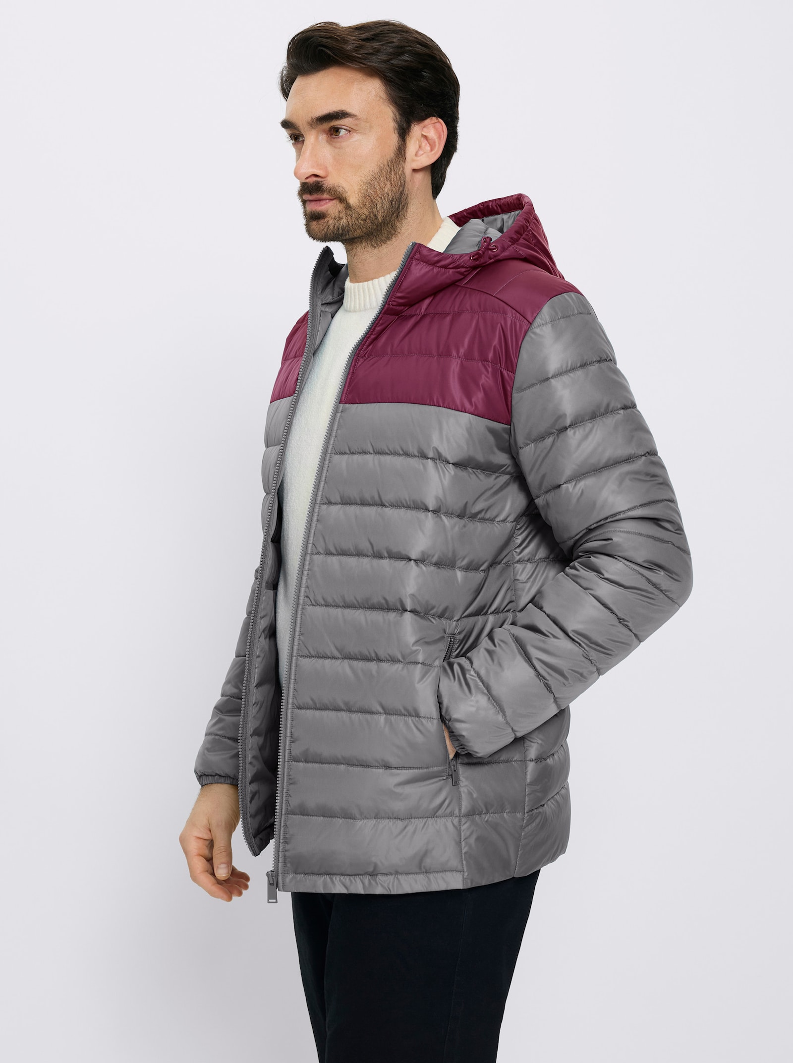 Catamaran Steppjacke - grau-bordeaux