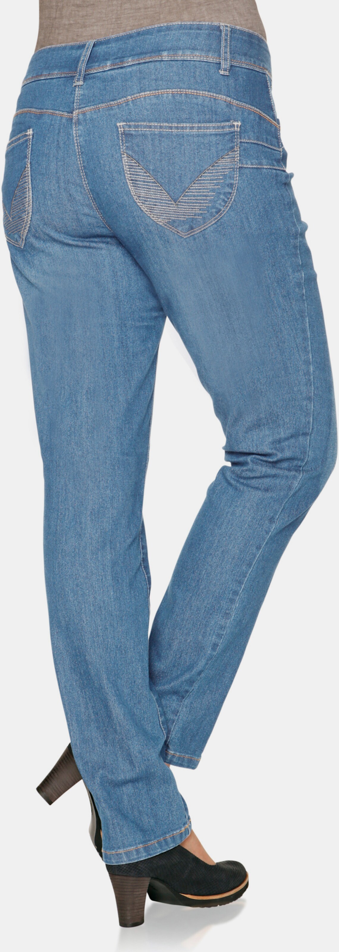 heine 'Buik weg'-jeans - bleached