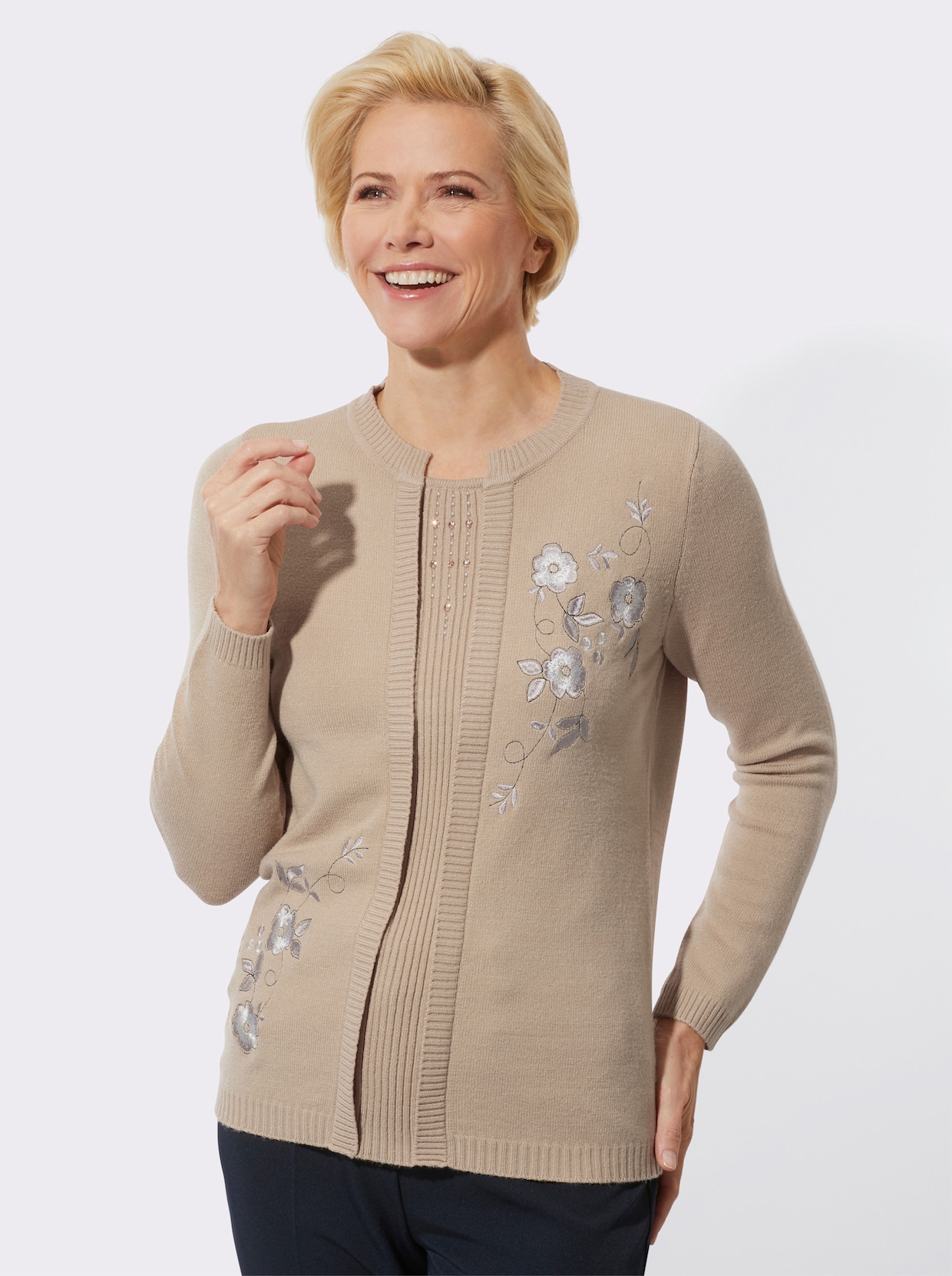 2-in-1-pullover - beige