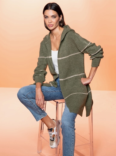 heine Strickjacke - oliv