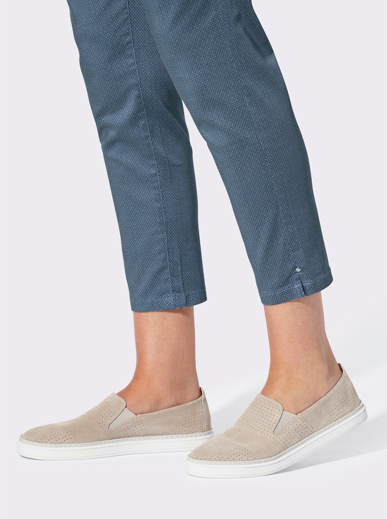 Druckhose - dunkelblau-bedruckt