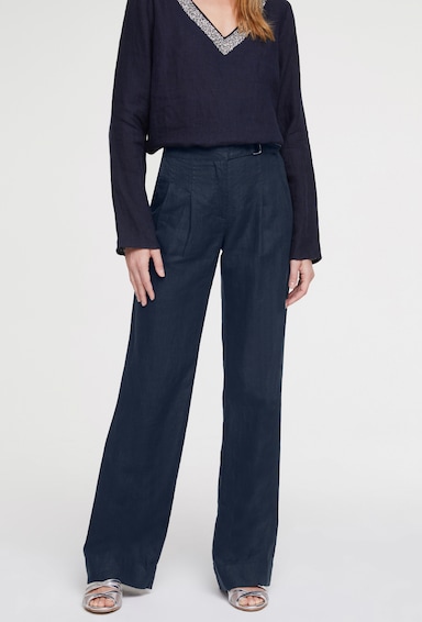 heine Pantalon en lin - bleu nuit