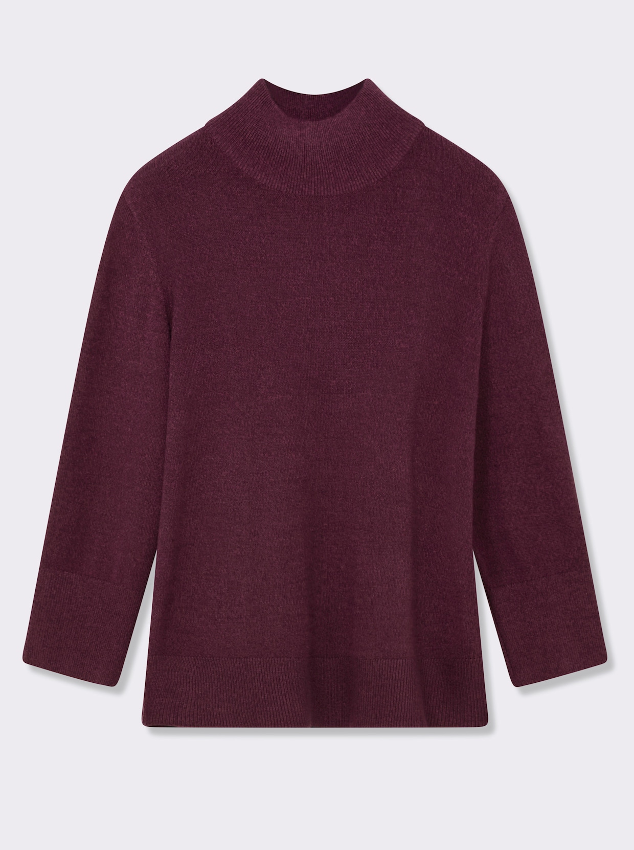 sheego Pullover - bordeaux-burgund-meliert