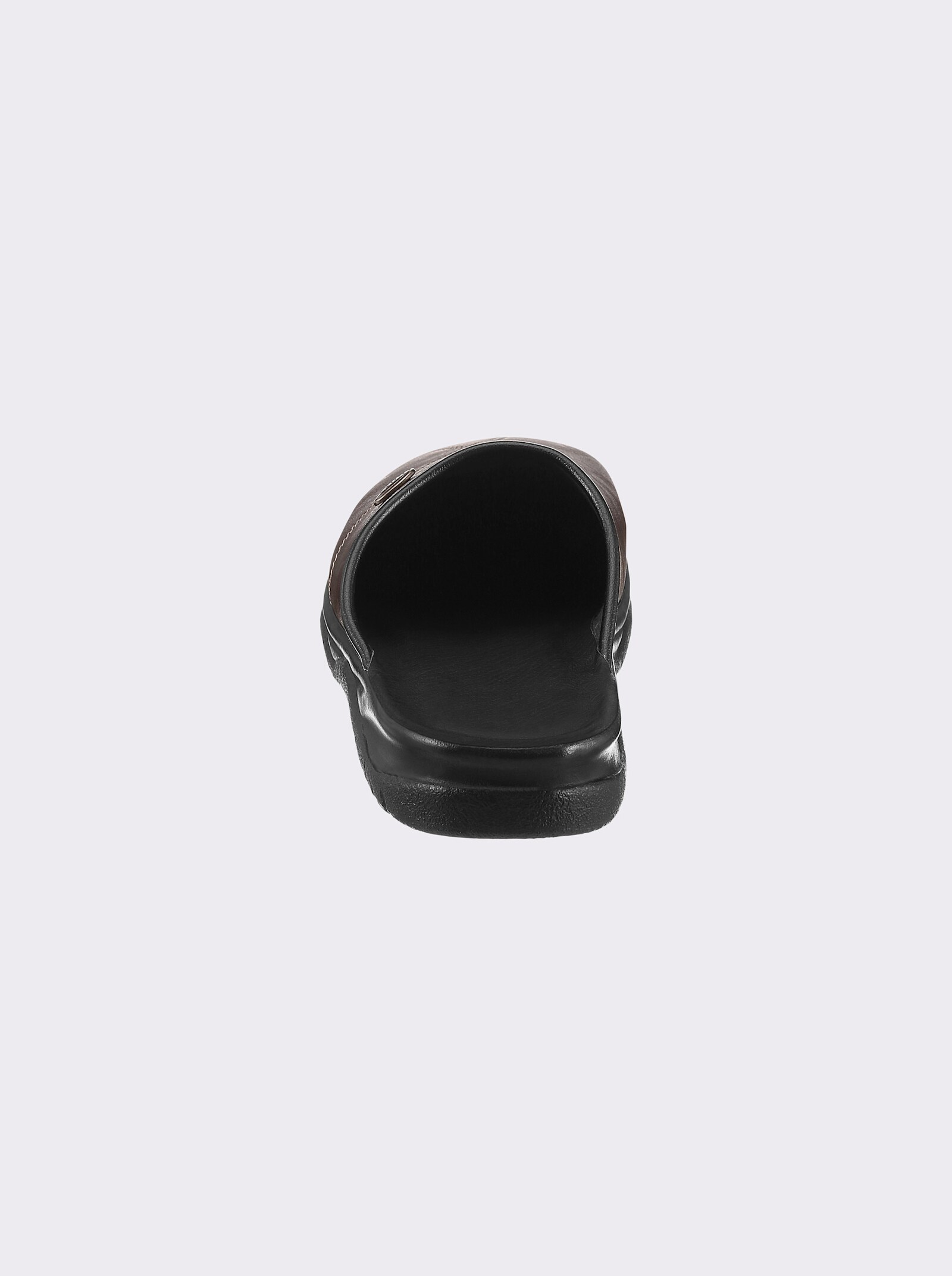 Pantoffel aus Lederimitat, pflegeleicht - schoko