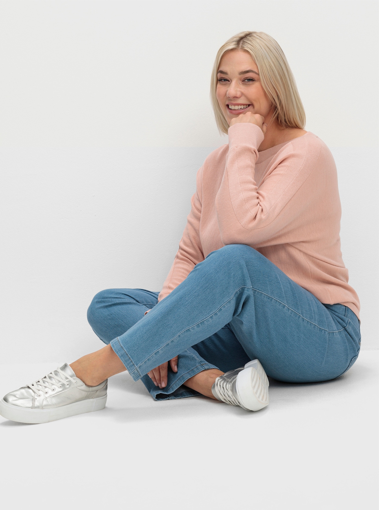 5-Pocket-Jeans mit Stretch-Anteil - blue-bleached