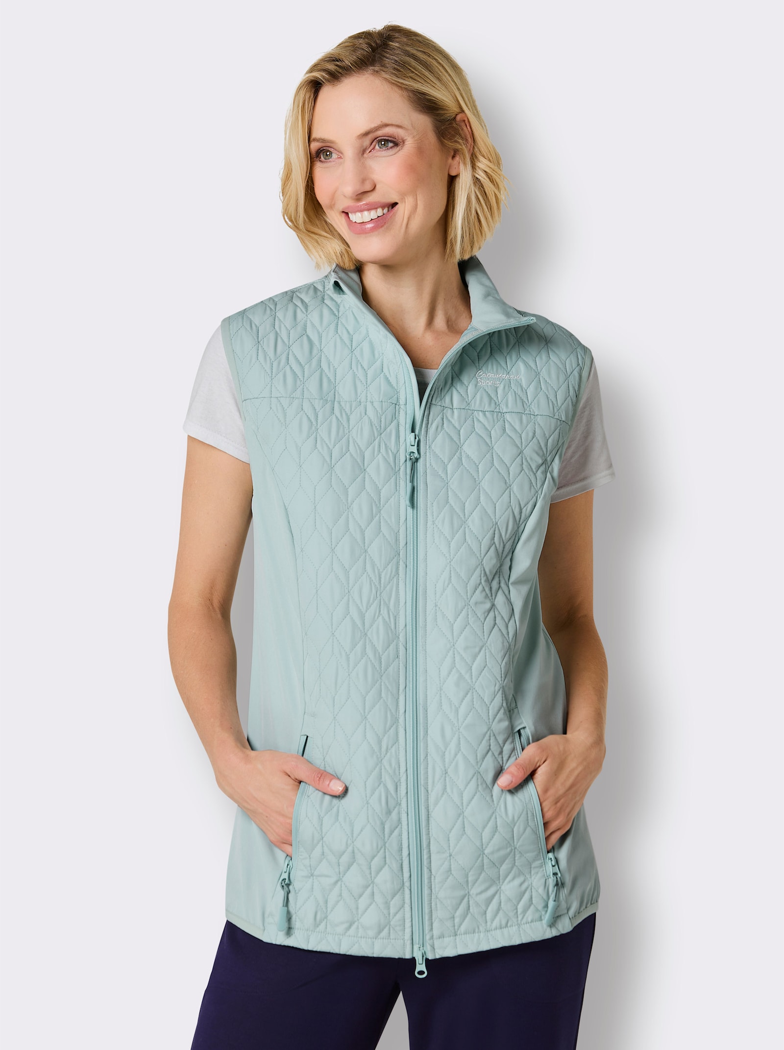 Catamaran Sports Funktionsweste mit elastischen Seiten - kalkmint