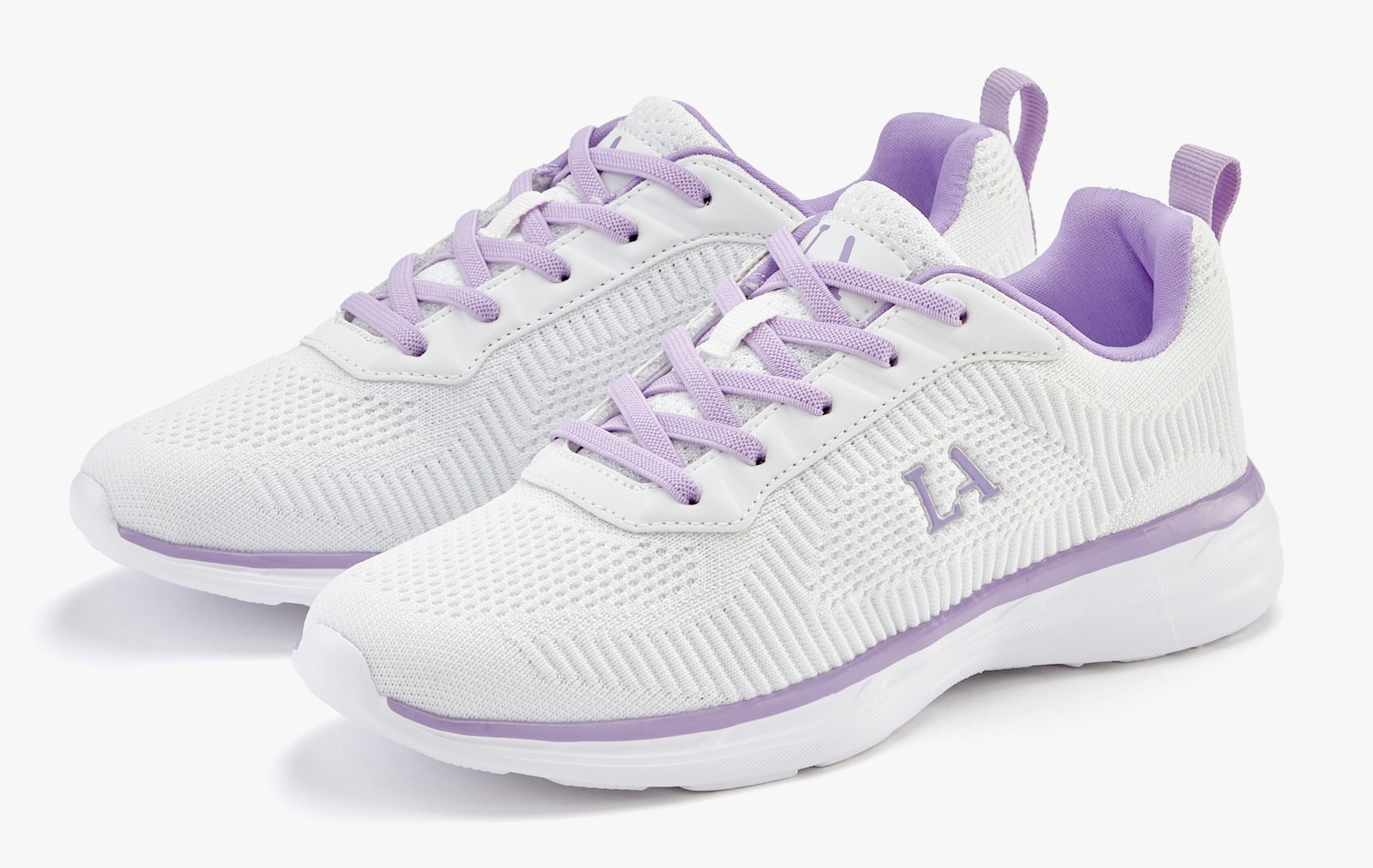 LASCANA Sneaker - weiß/lila