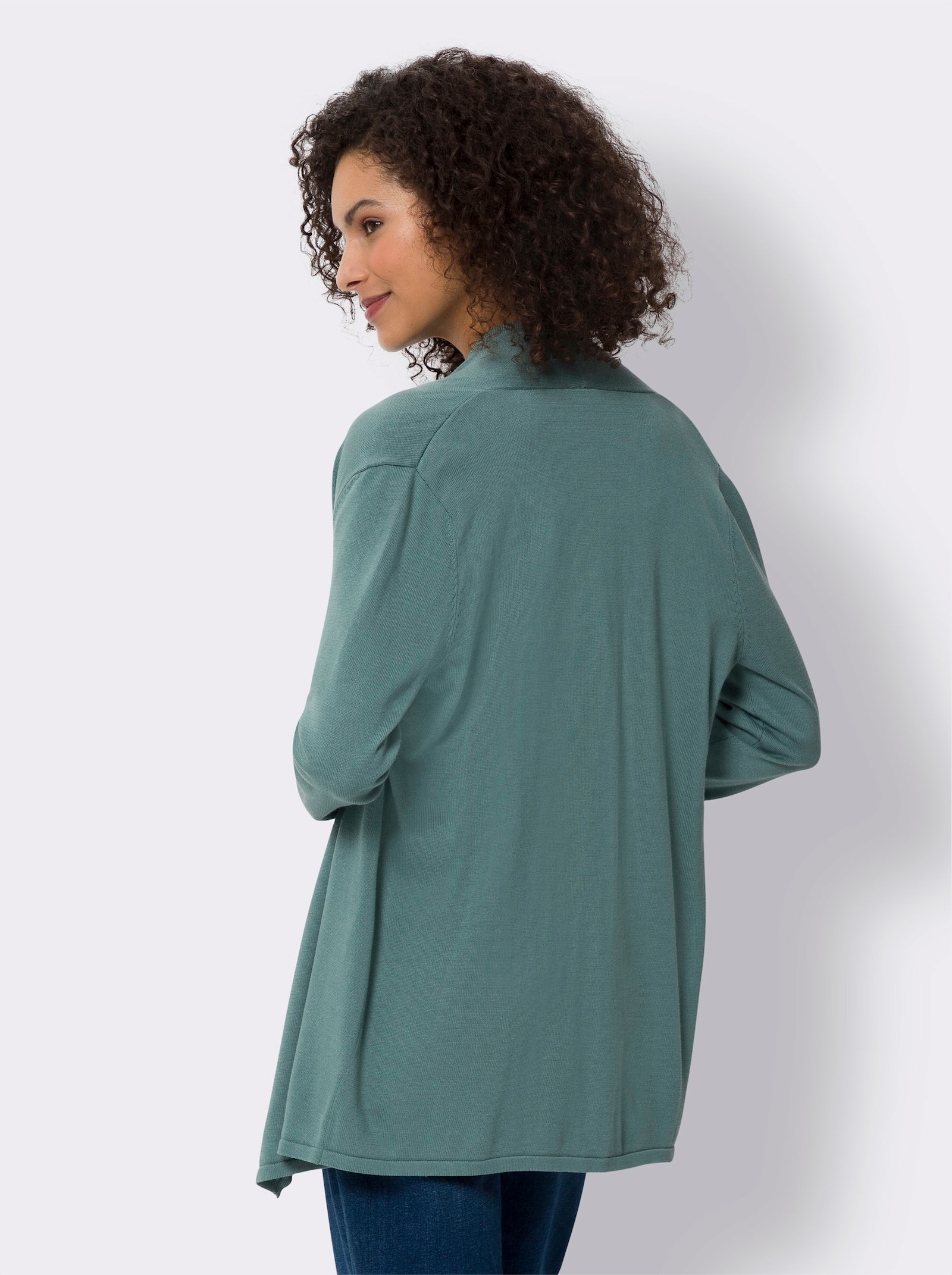 heine Strickjacke mit Schalkragen - jade