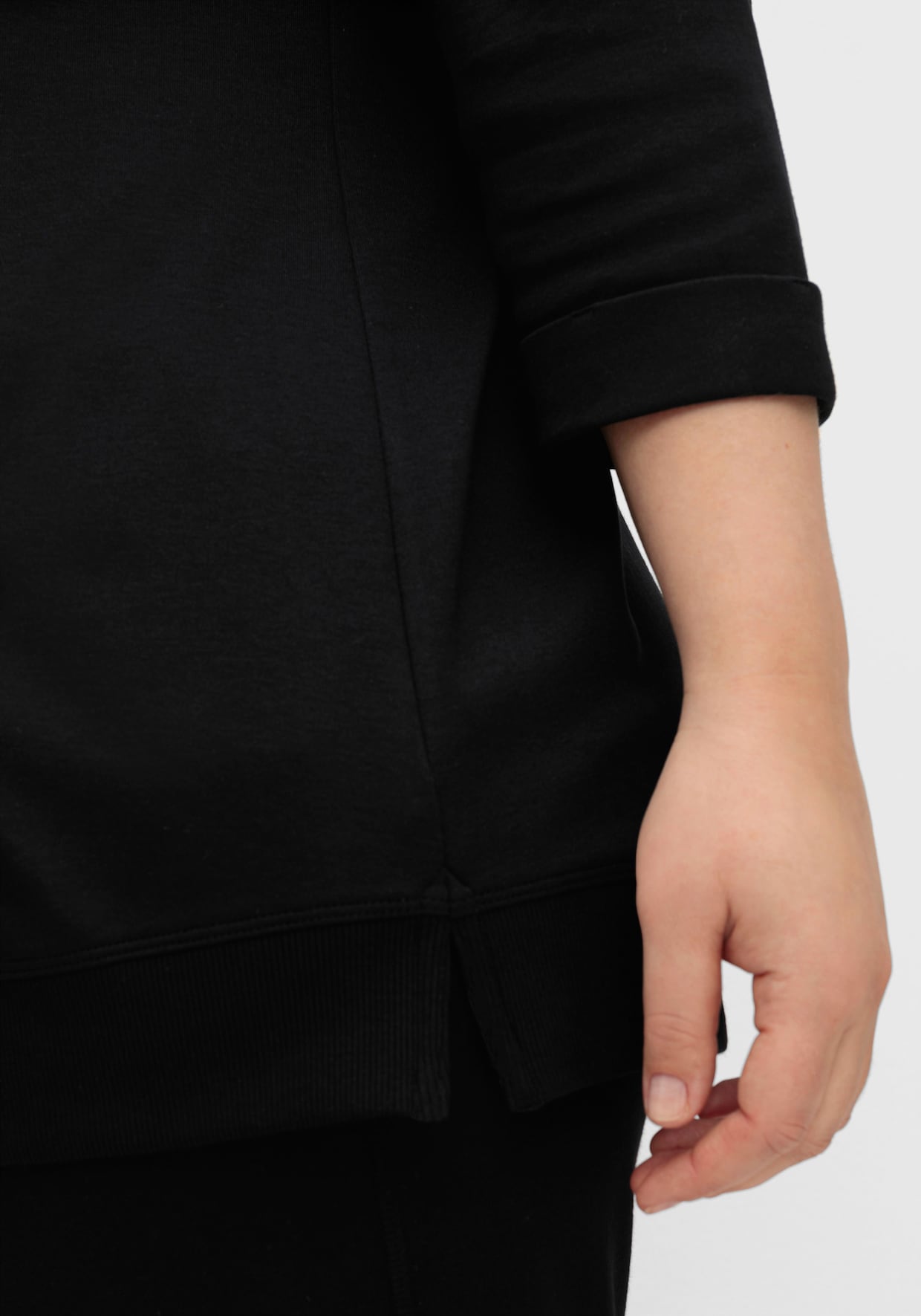 sheego Oversize-Shirt - schwarz
