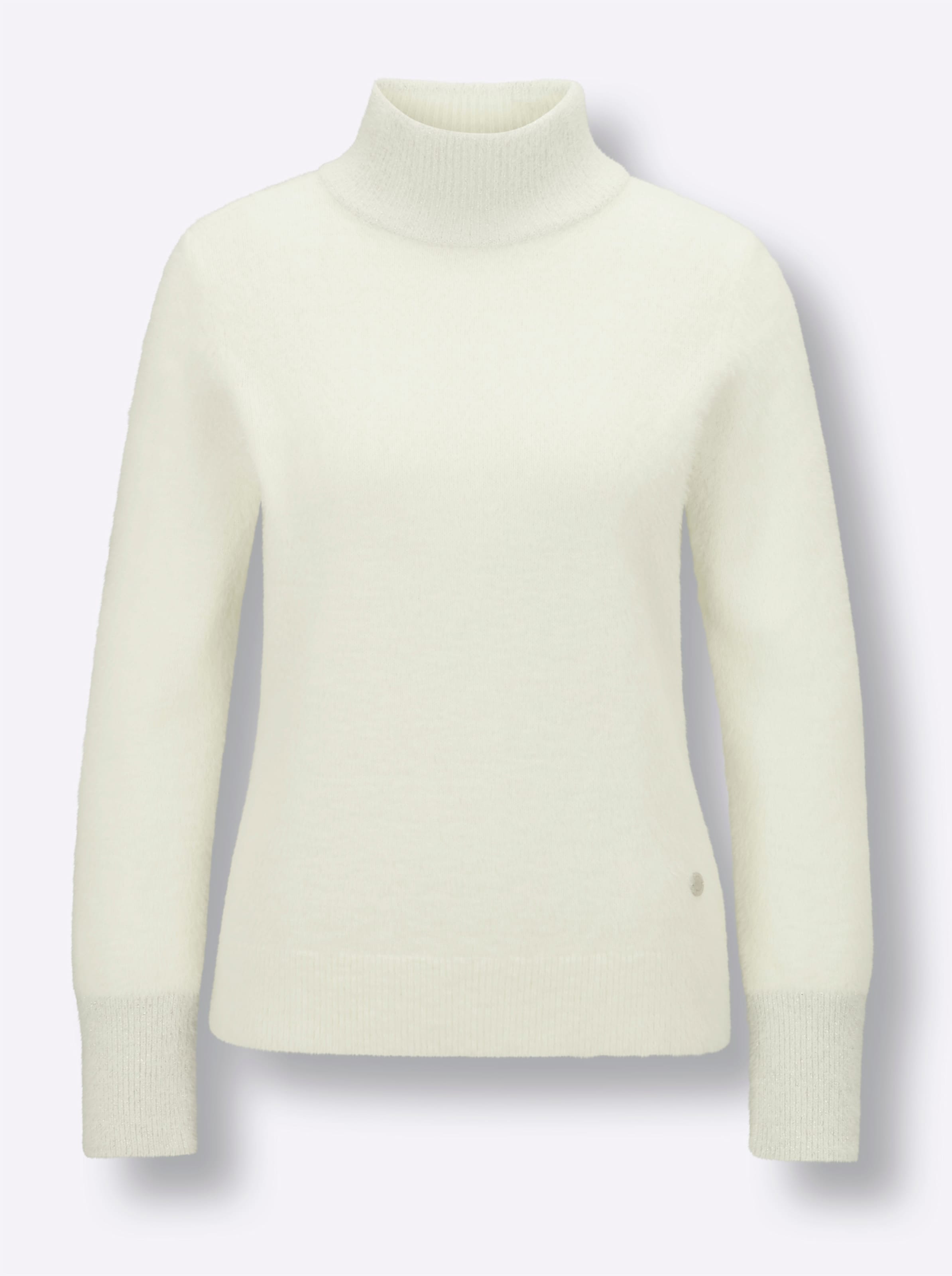 Ecru Langarm-Pullover