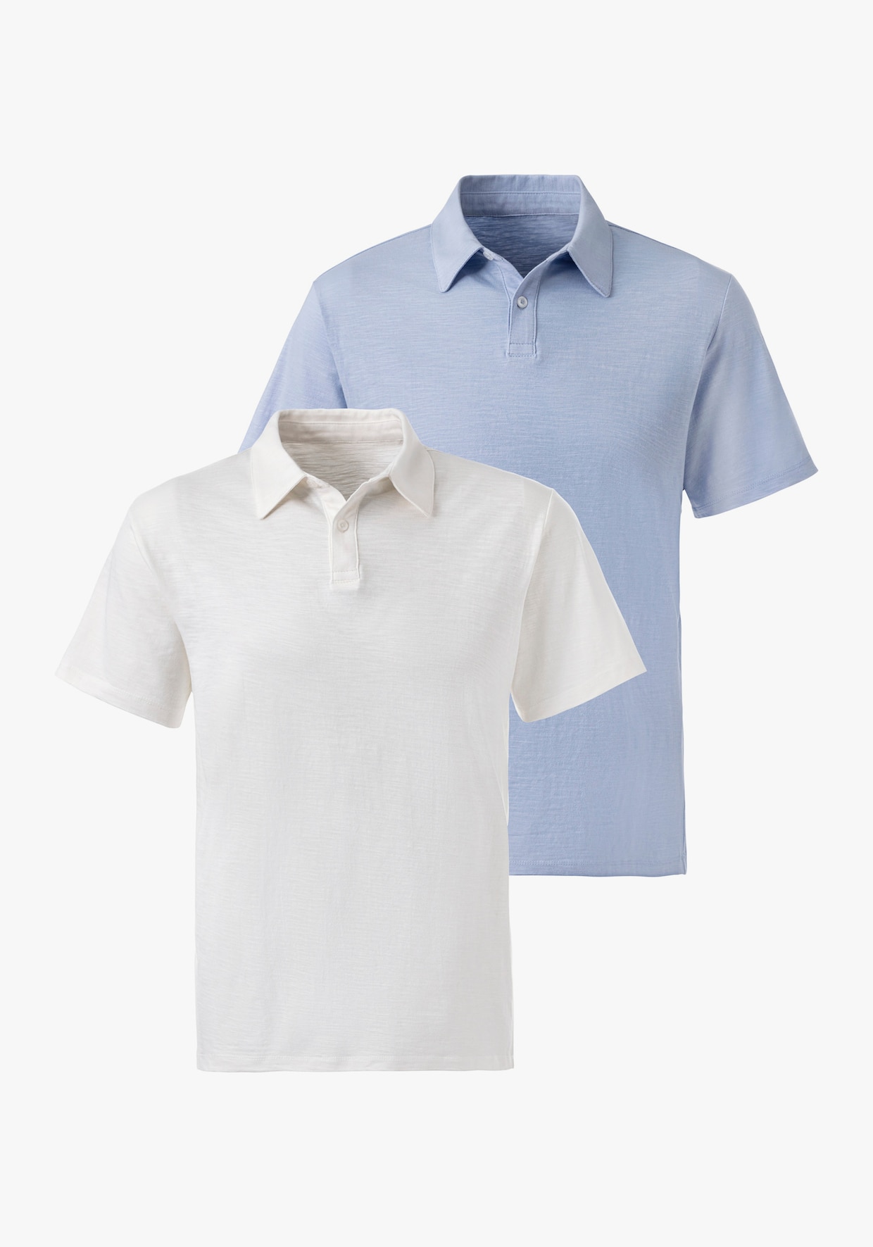 Poloshirt - offwhite / hellblau