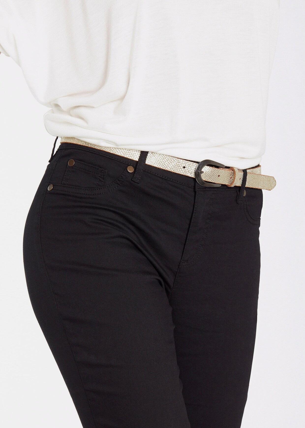 LASCANA Leren riem - goudkleur