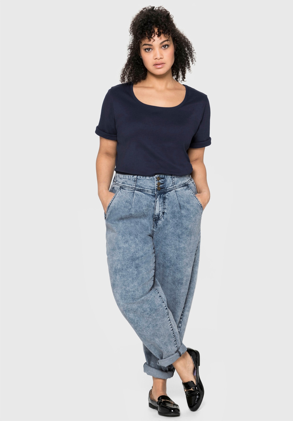 sheego T-Shirt - marine