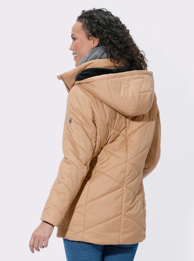 Steppjacke mit abnehmbarer Kapuze - camel