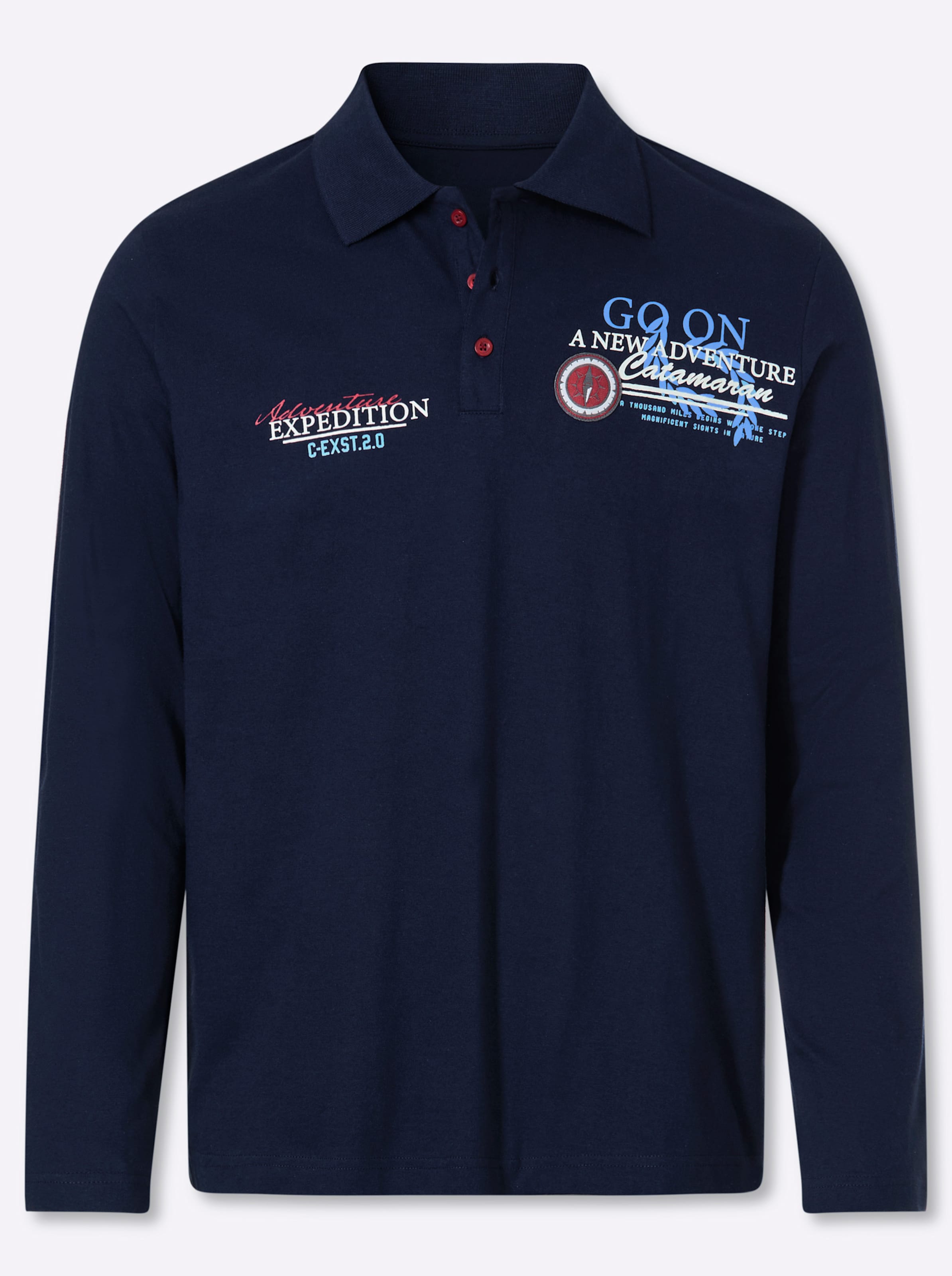 Thumbnail - Langarm-Poloshirt