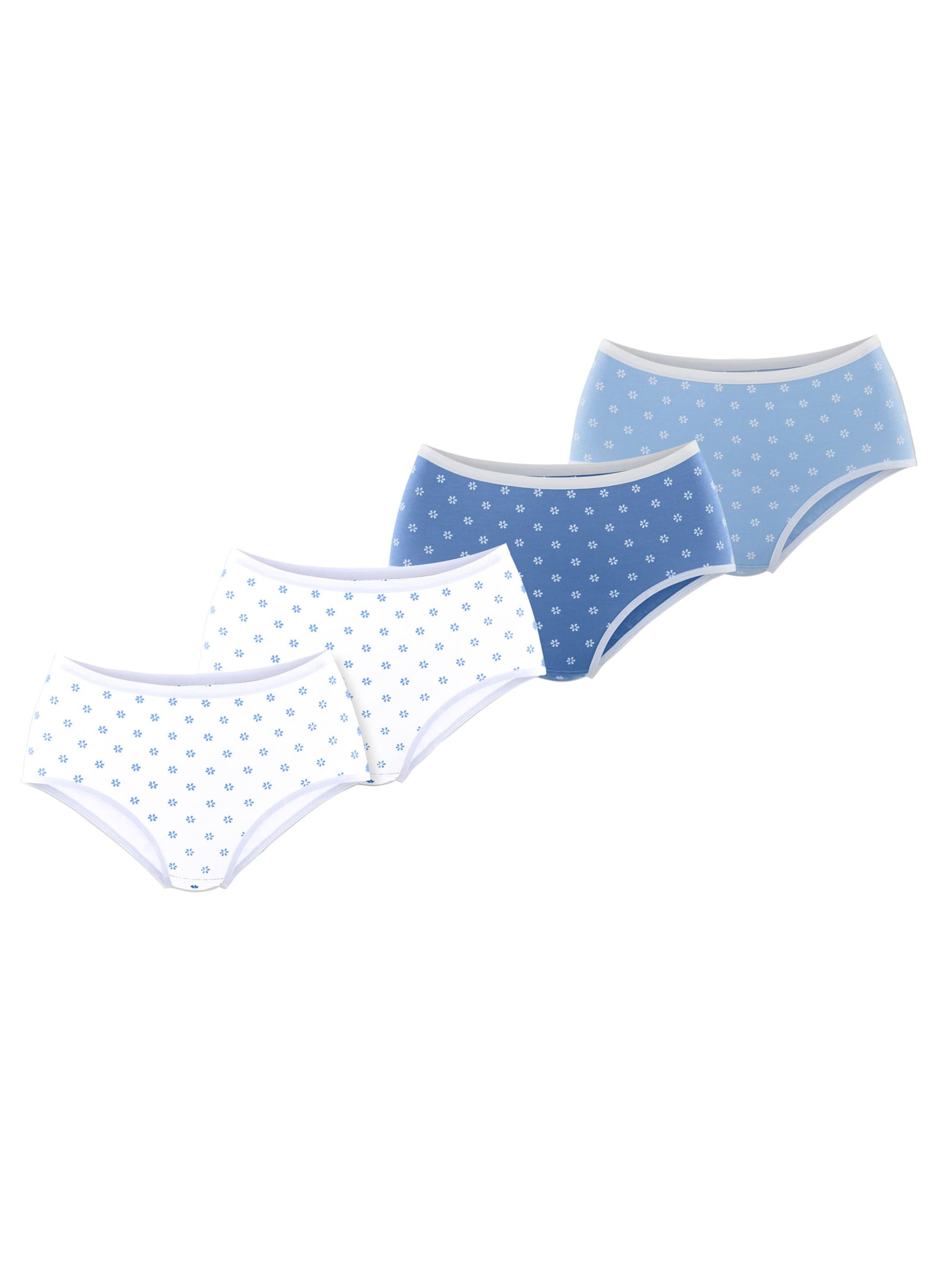 Hüftslip - weiß-blau-bedruckt