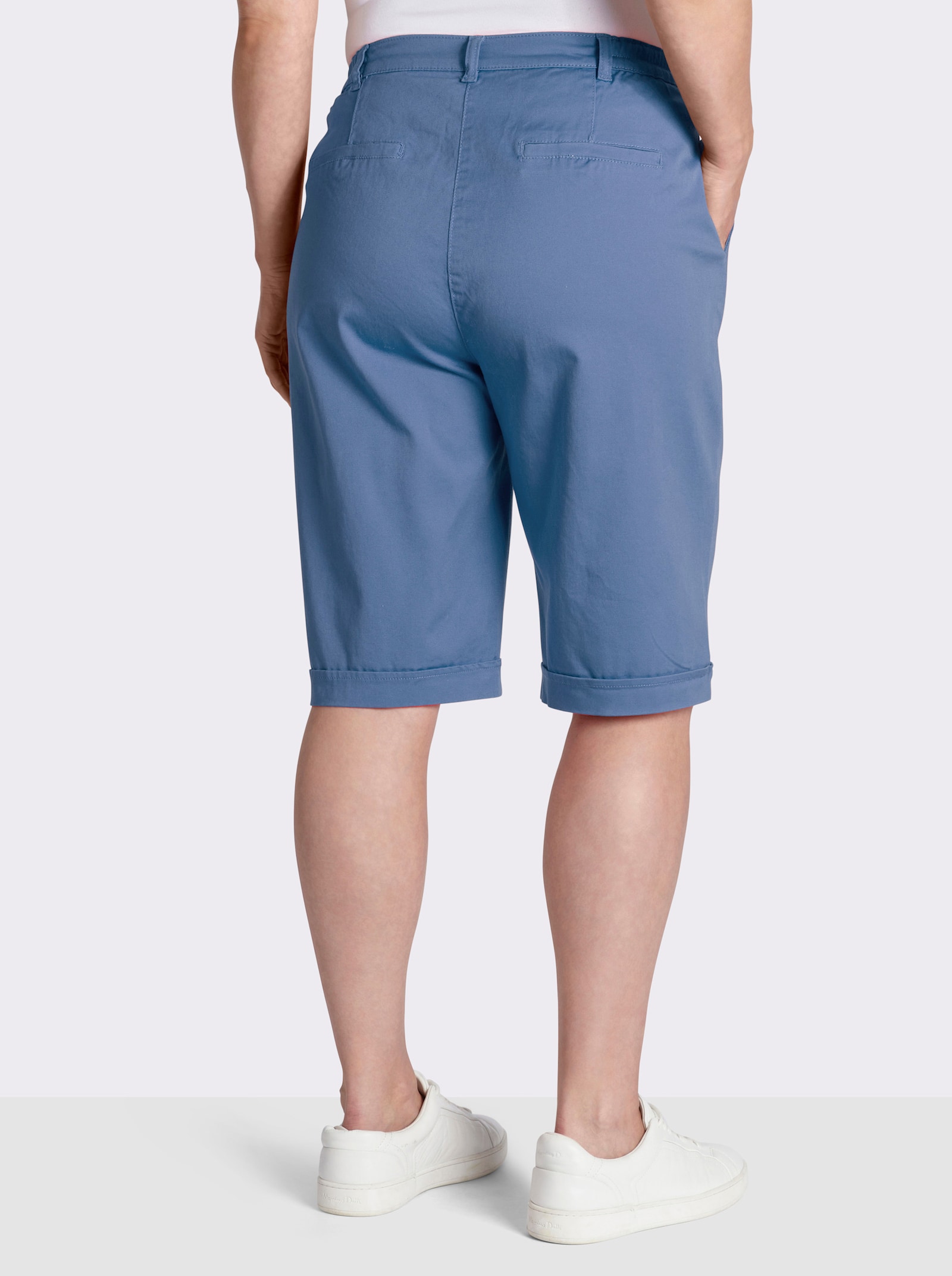 Jeansbermudas mit Dehnbund hinten - blau