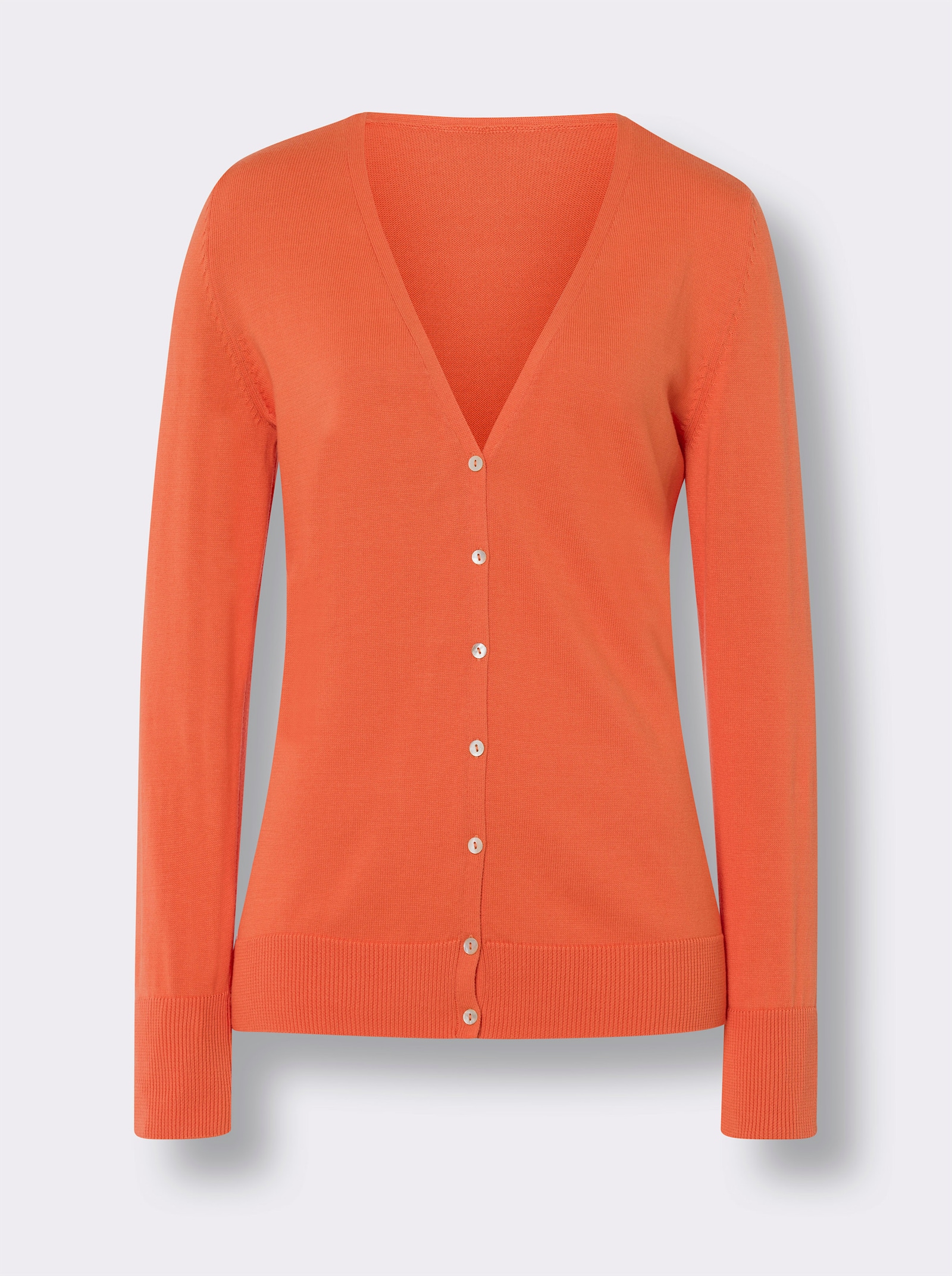 heine Feinstrickjacke im Cardigan-Style - orange