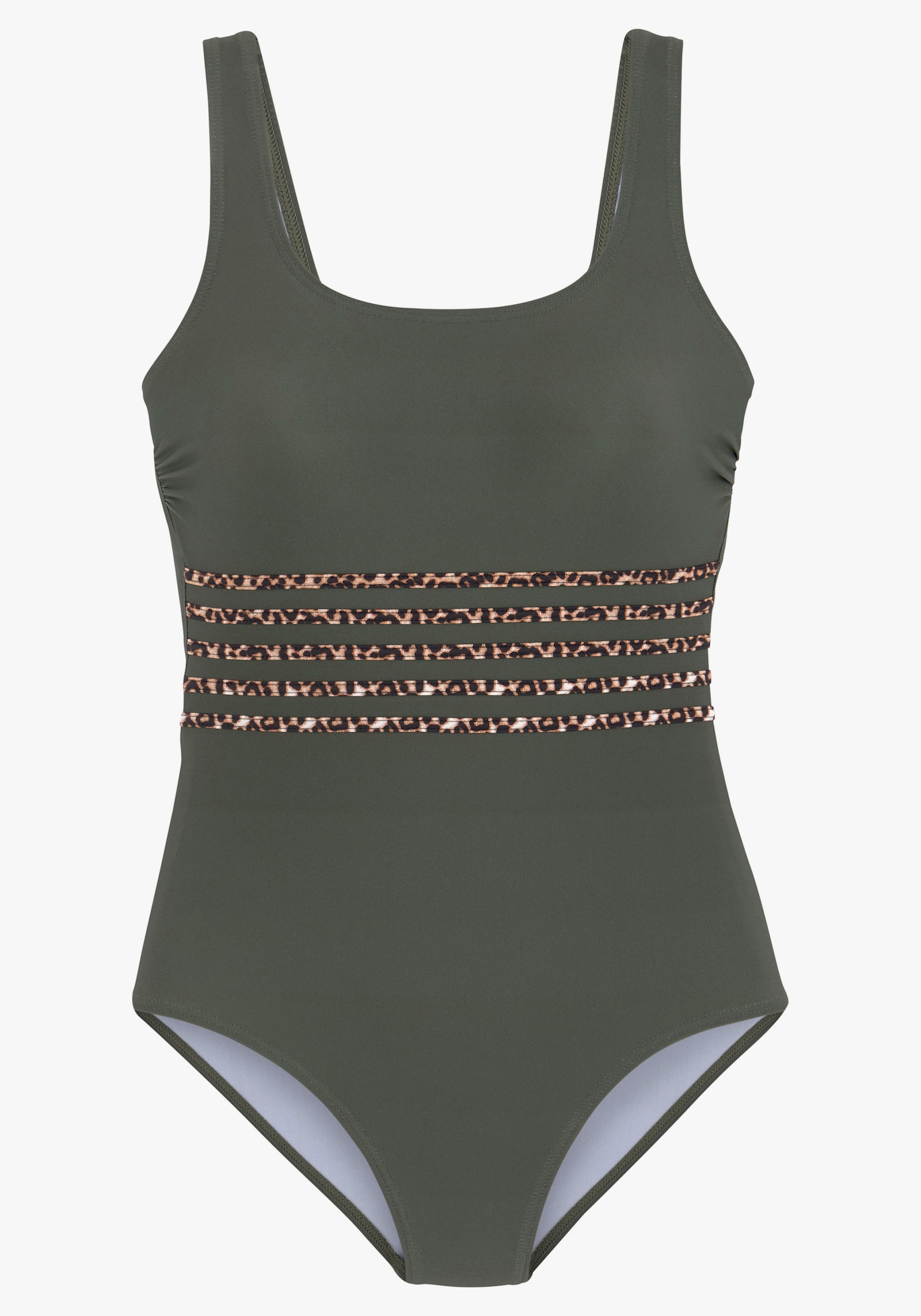 LASCANA Badeanzug - oliv-leo