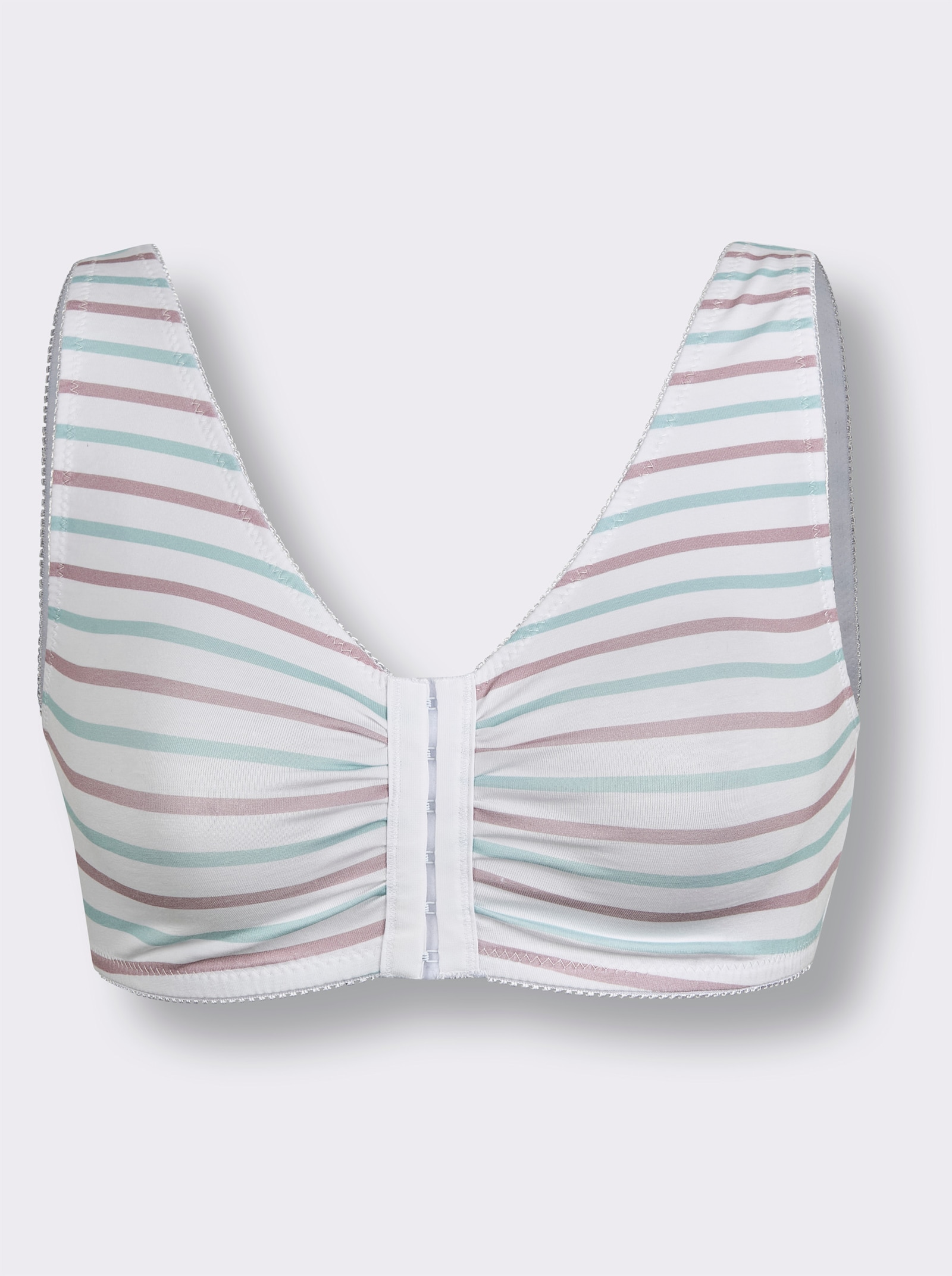 wäschepur Bustier - weiß-mauve-mint-gestreift