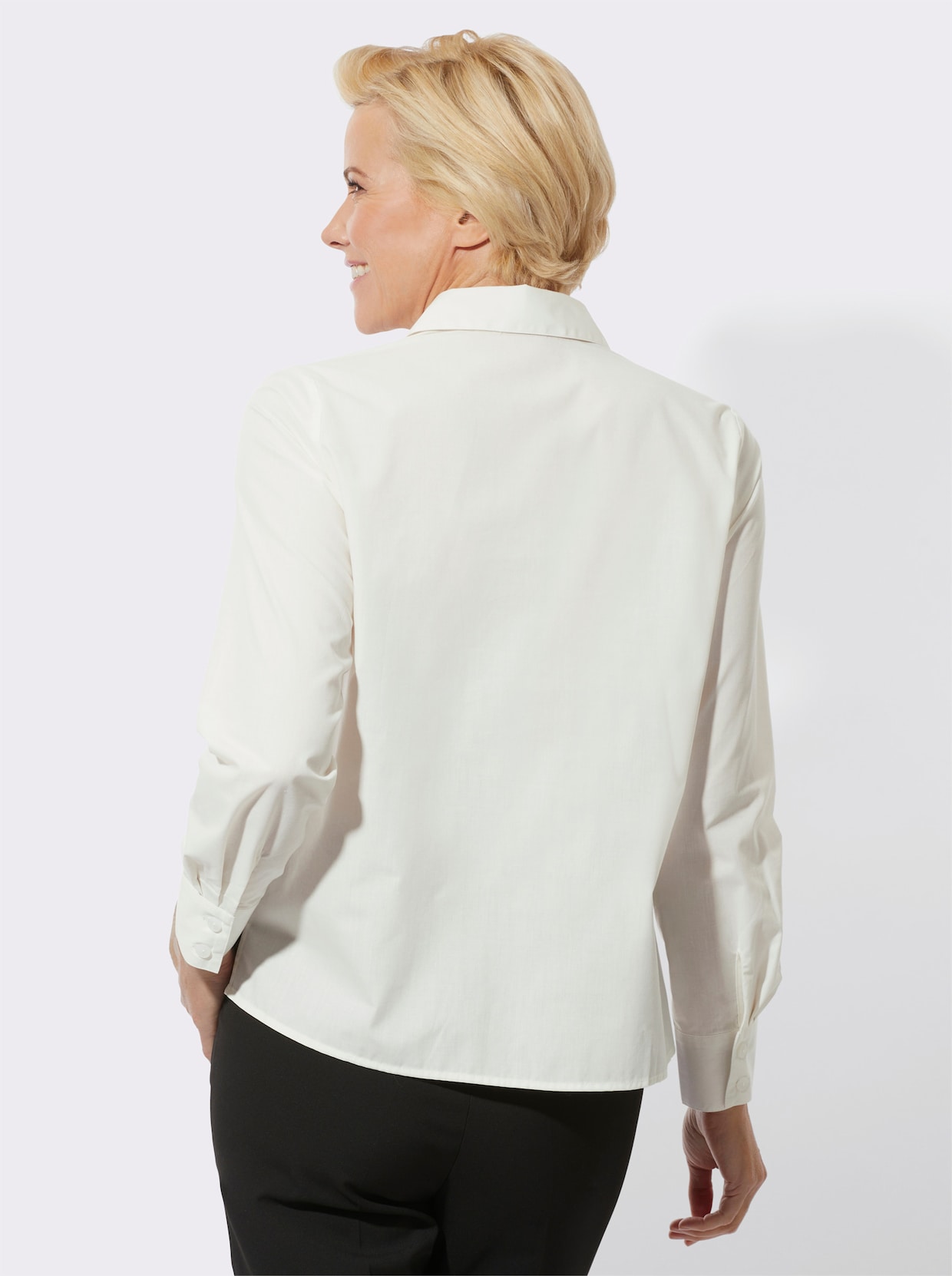 Blouse met lange mouwen - ecru