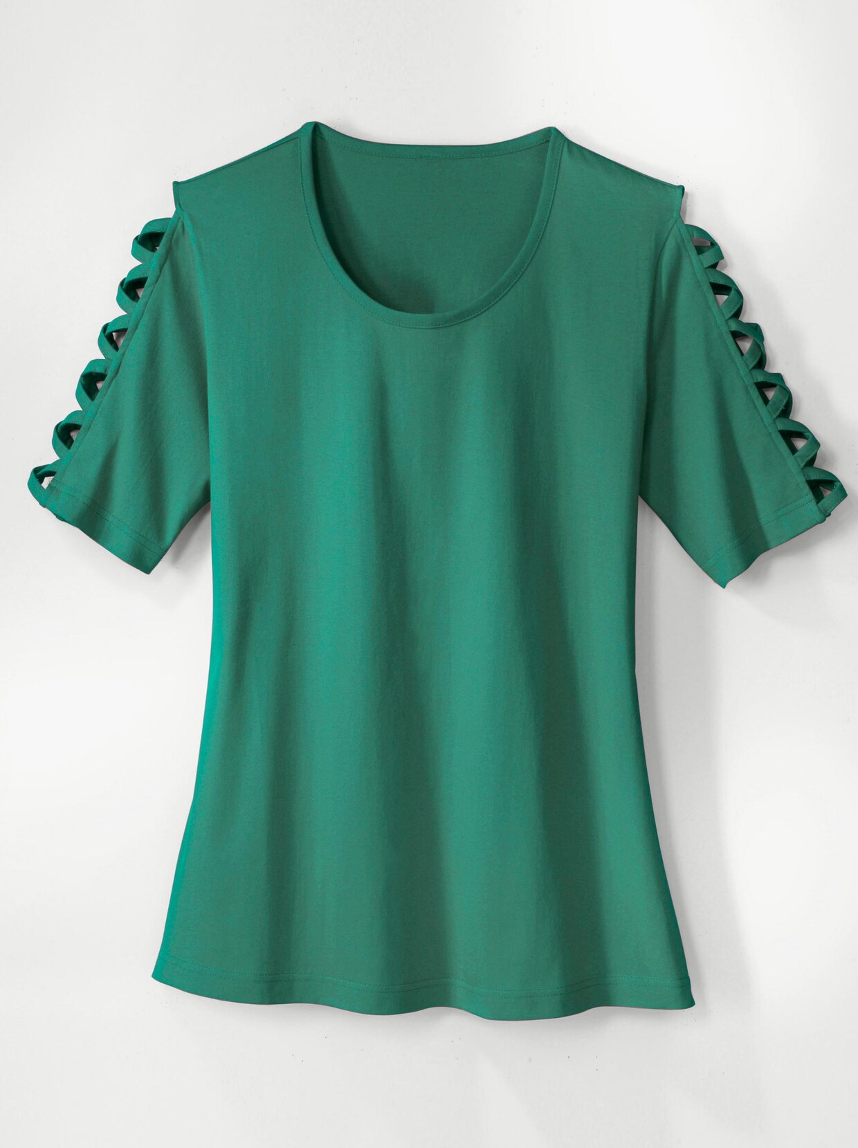 Kurzarmshirt - smaragdgrün