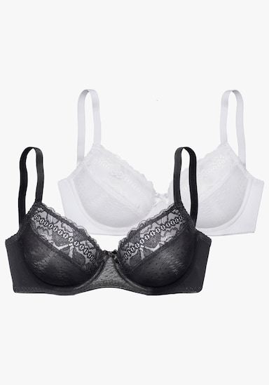 petite fleur Bügel-BH - schwarz + weiss