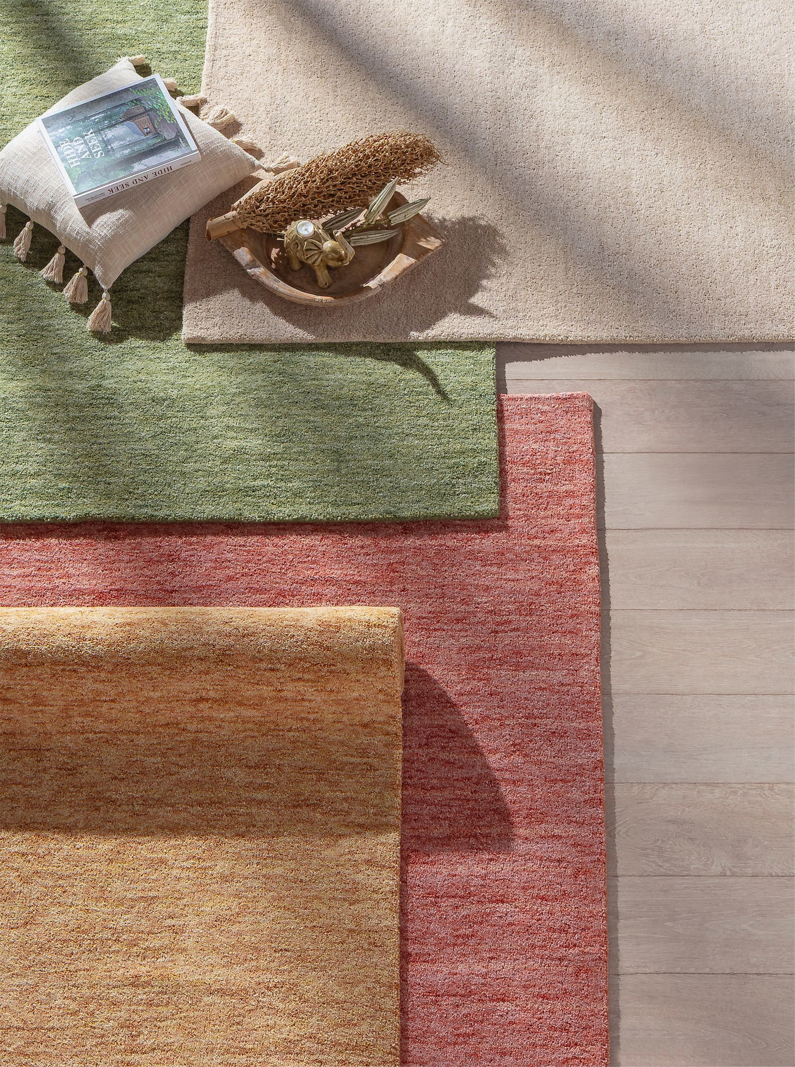 heine home Teppich - rot-rosa-meliert