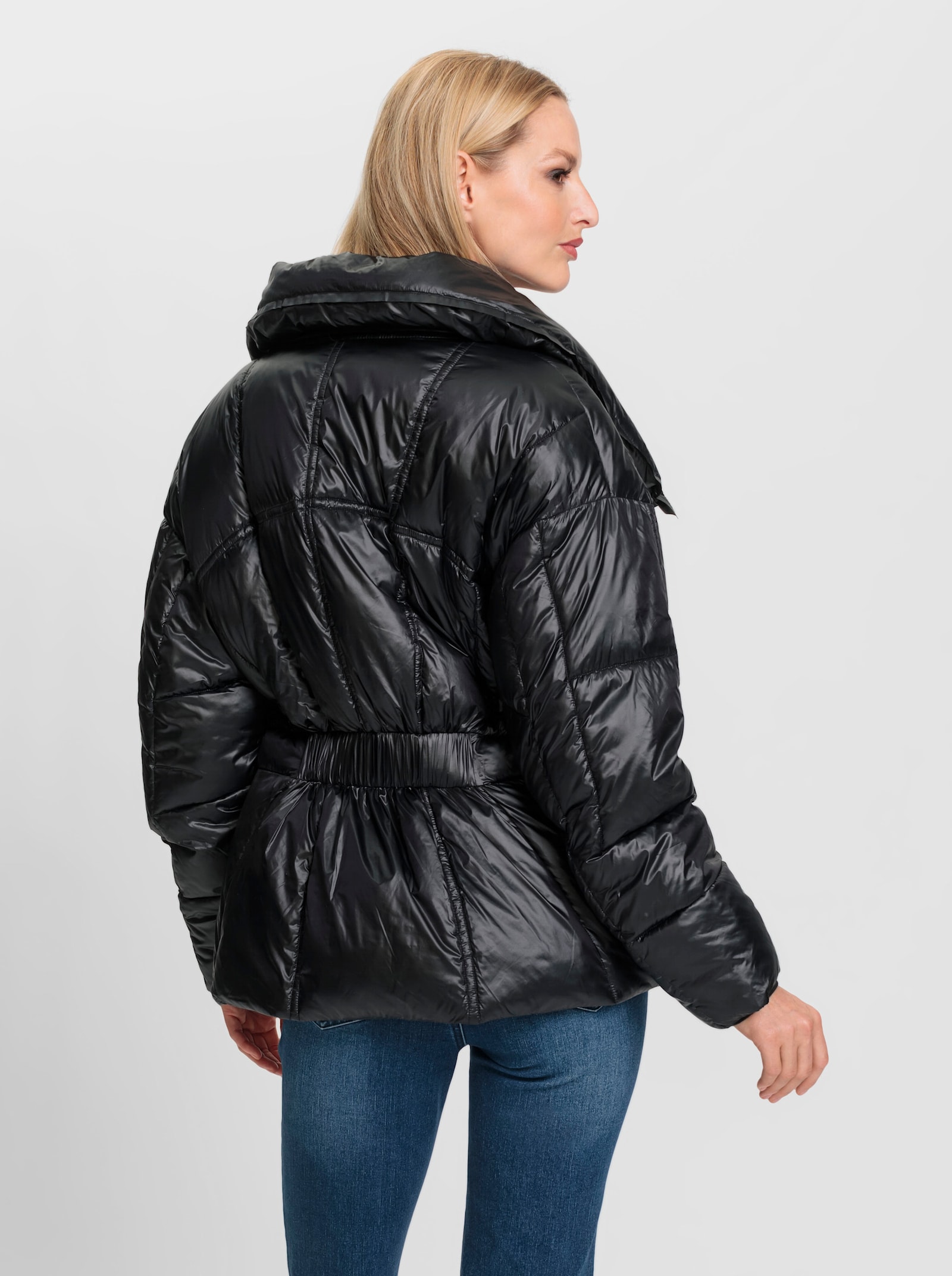 heine Steppjacke mit hohem Kragen - schwarz