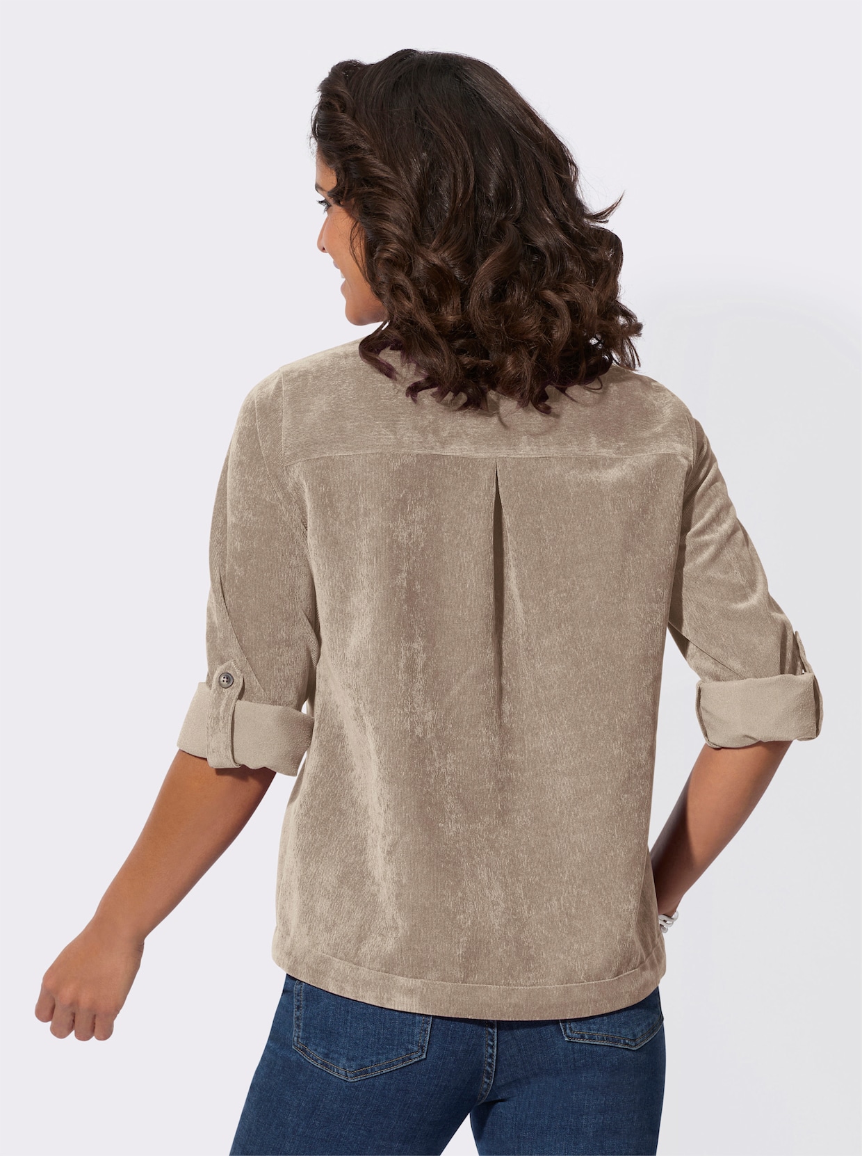 Blouse met lange mouwen - sesam