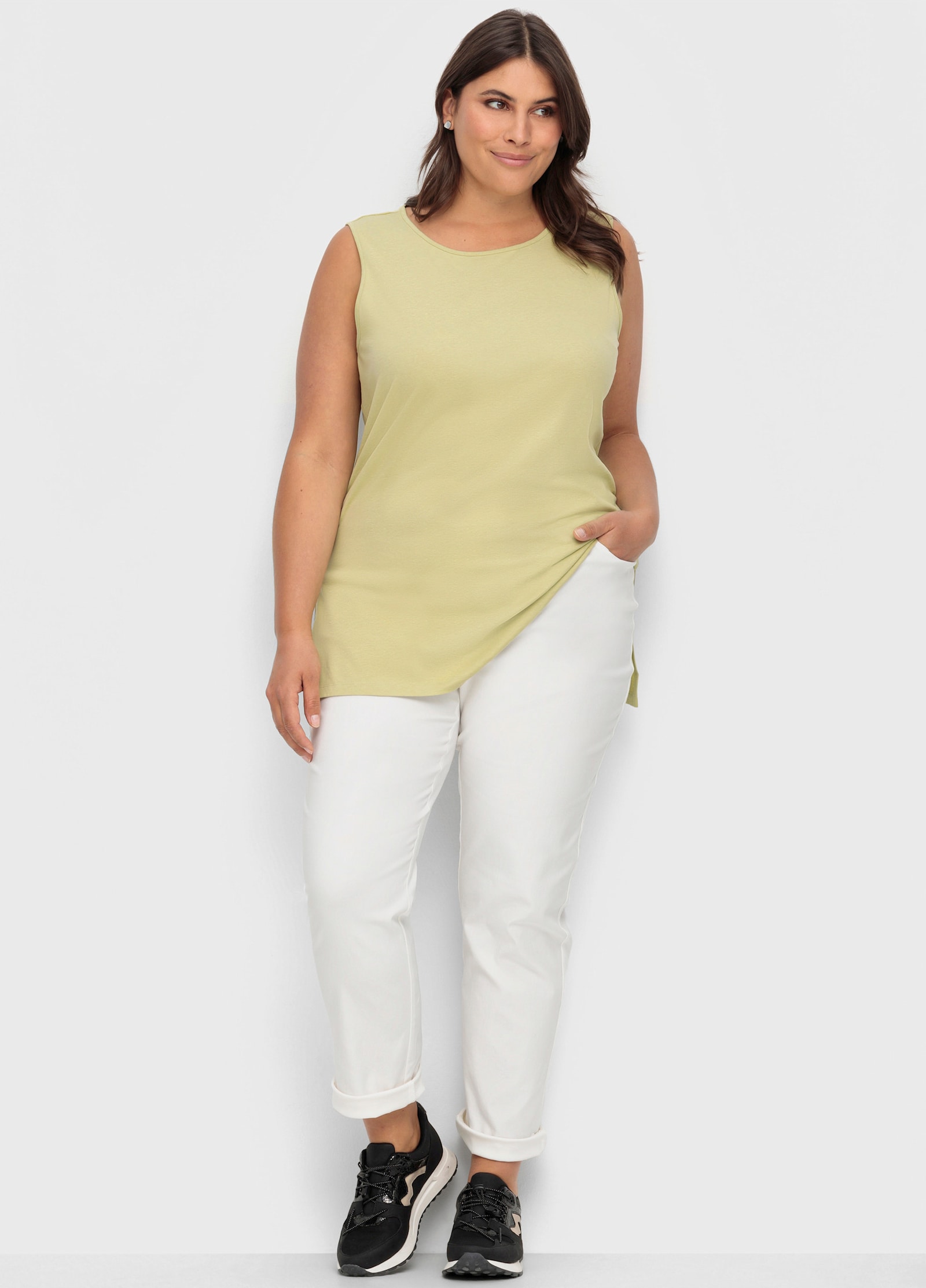 Bengalinhose mit Zierreißverschlüssen - weiß