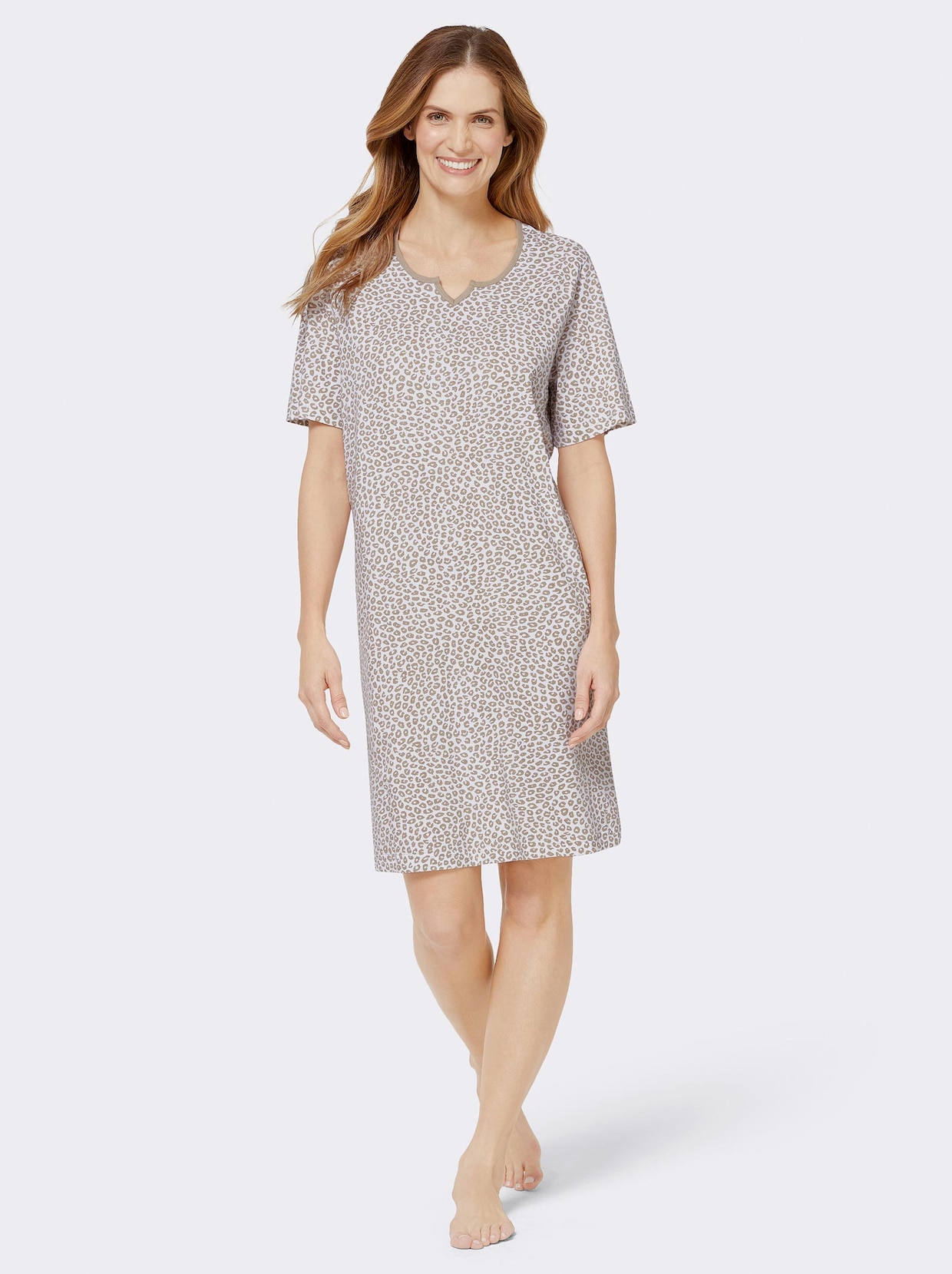 wäschepur Sleepshirt - weiß-sesam