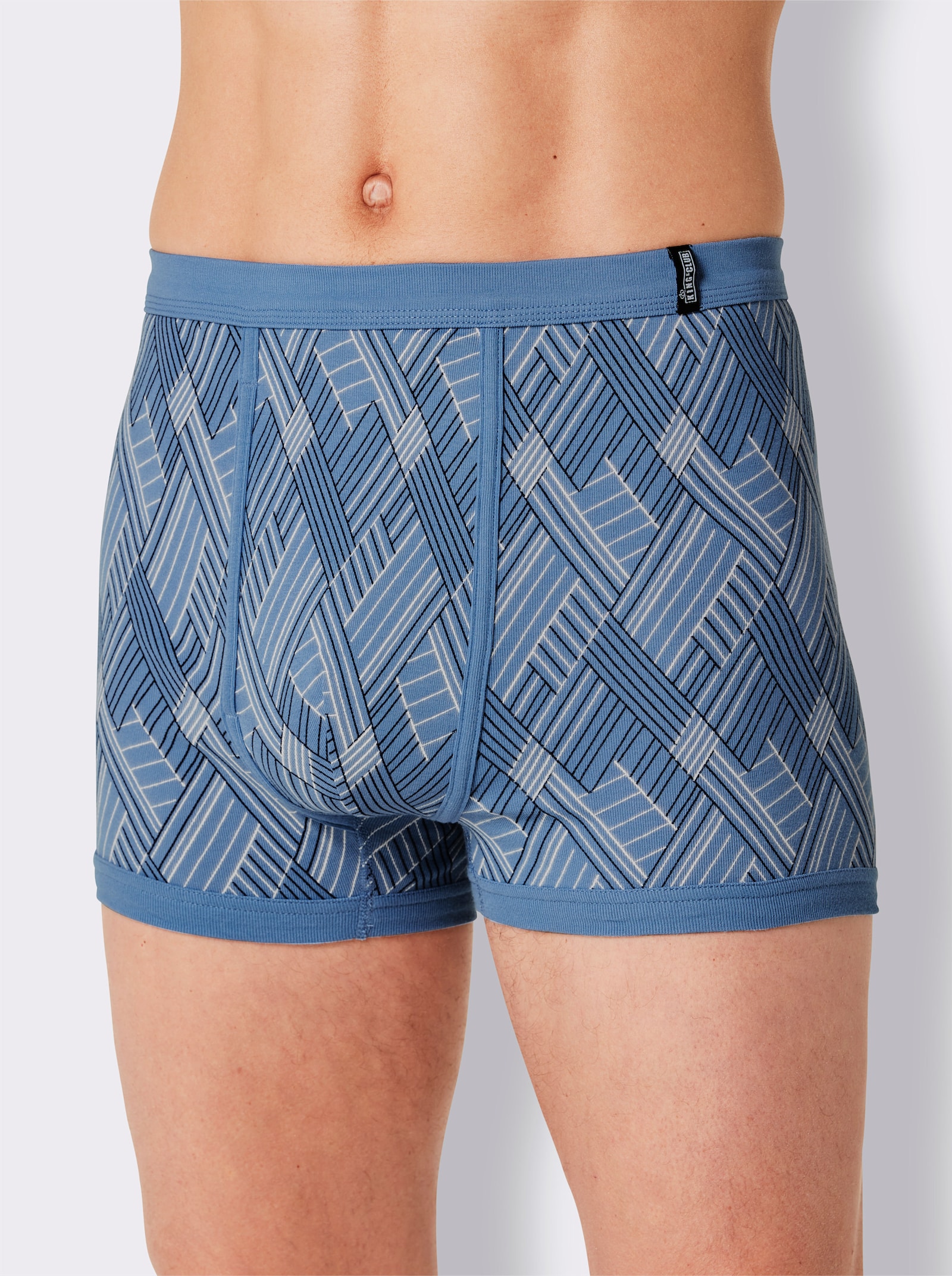 KINGsCLUB Boxerky - modrá-potisk