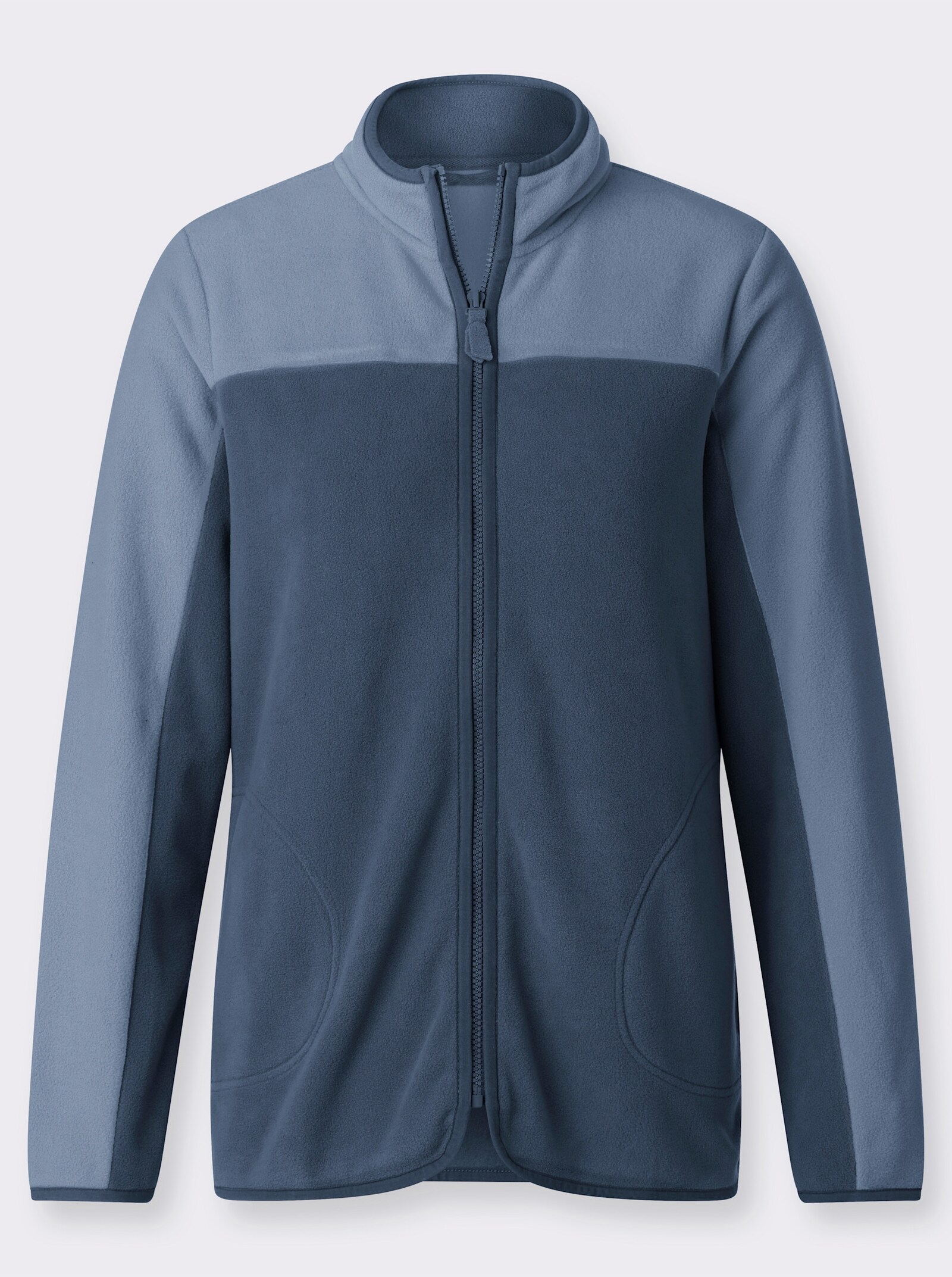 Fleecejacke mit Antipilling-Ausrüstung - rauchblau