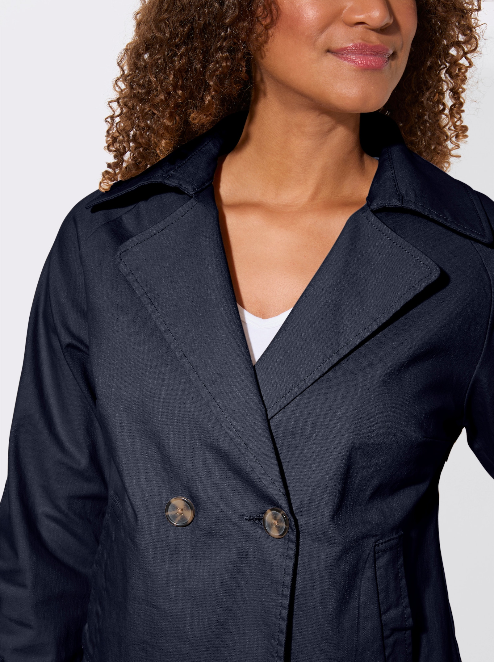 Jacke mit Reverskragen - marine