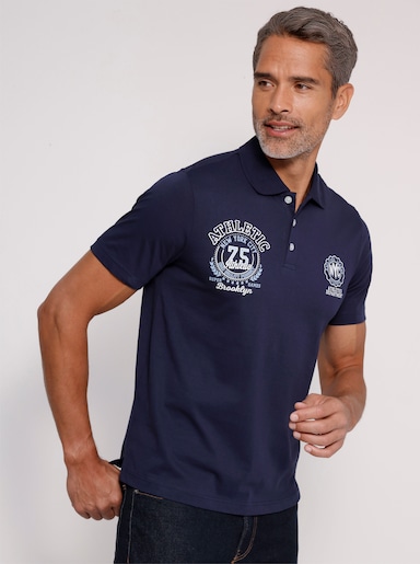 Poloshirt mit Druck-Motiv - marine