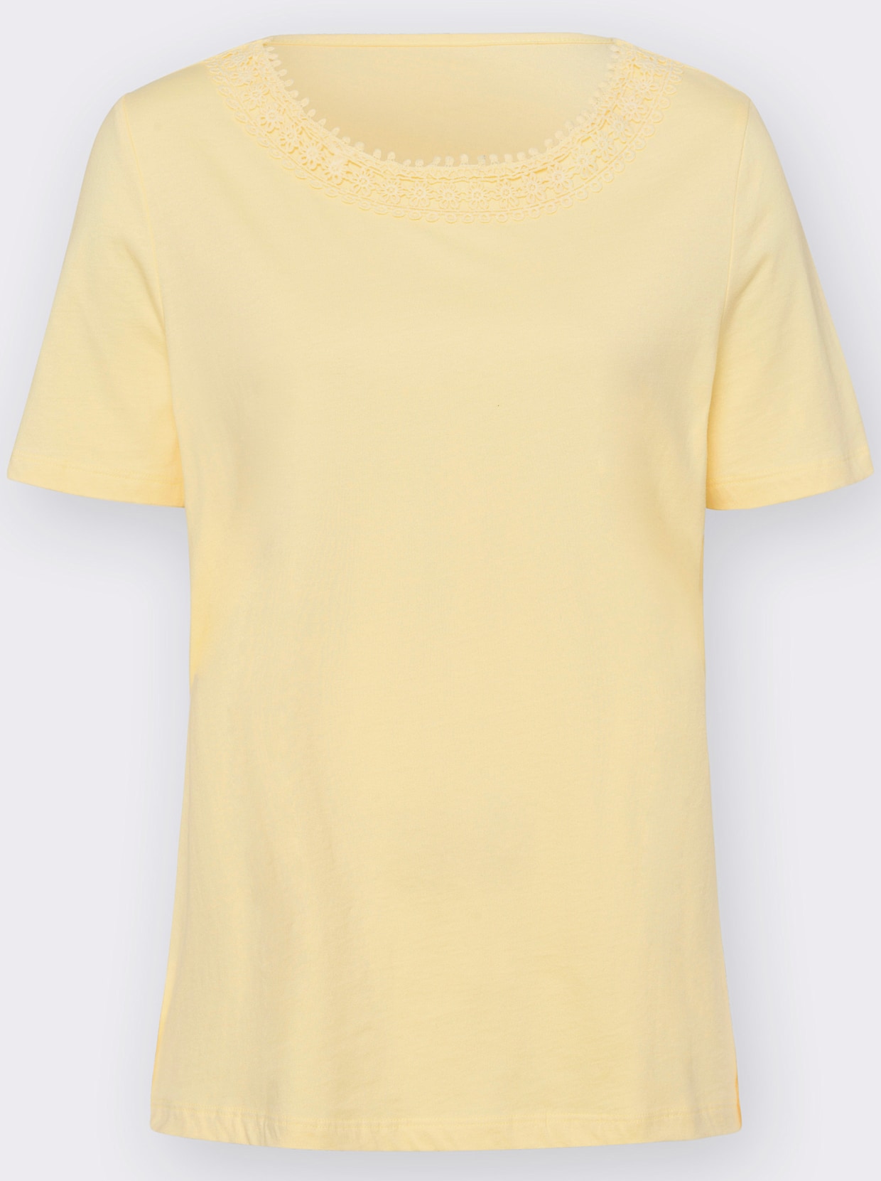 Tričko s okrúhlym výstrihom - žltá