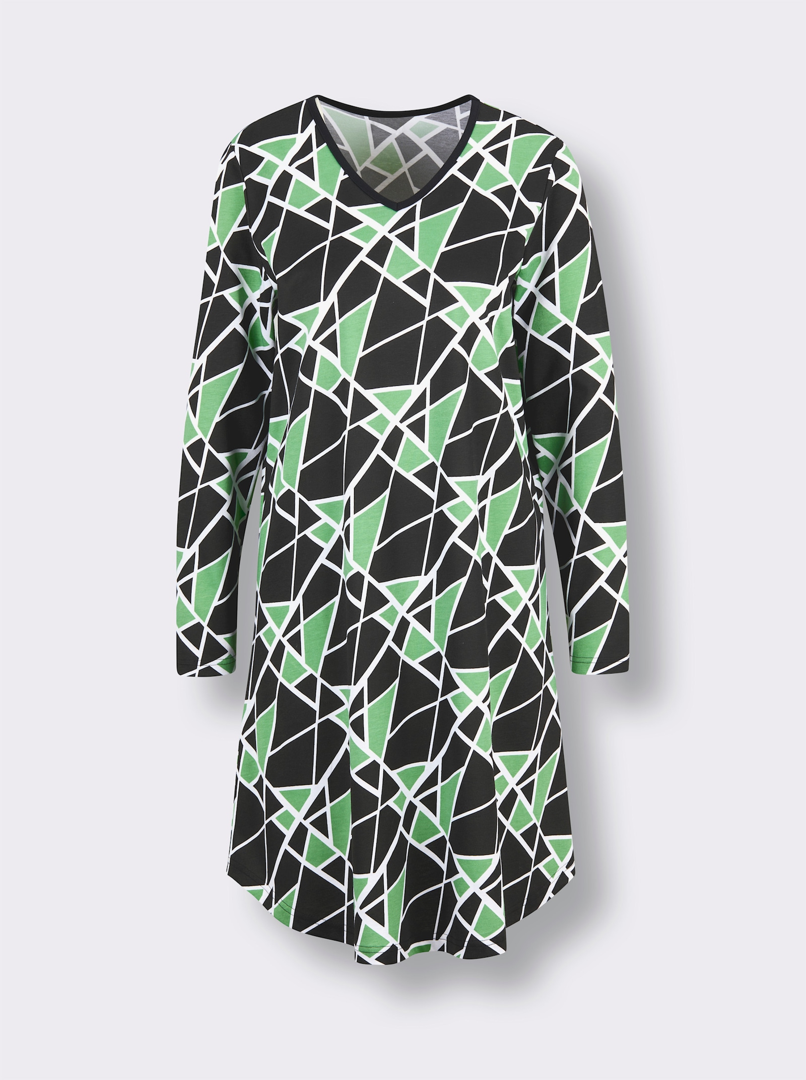 wäschepur Sleepshirt mit Grafik-Print - apfel-schwarz-bedruckt