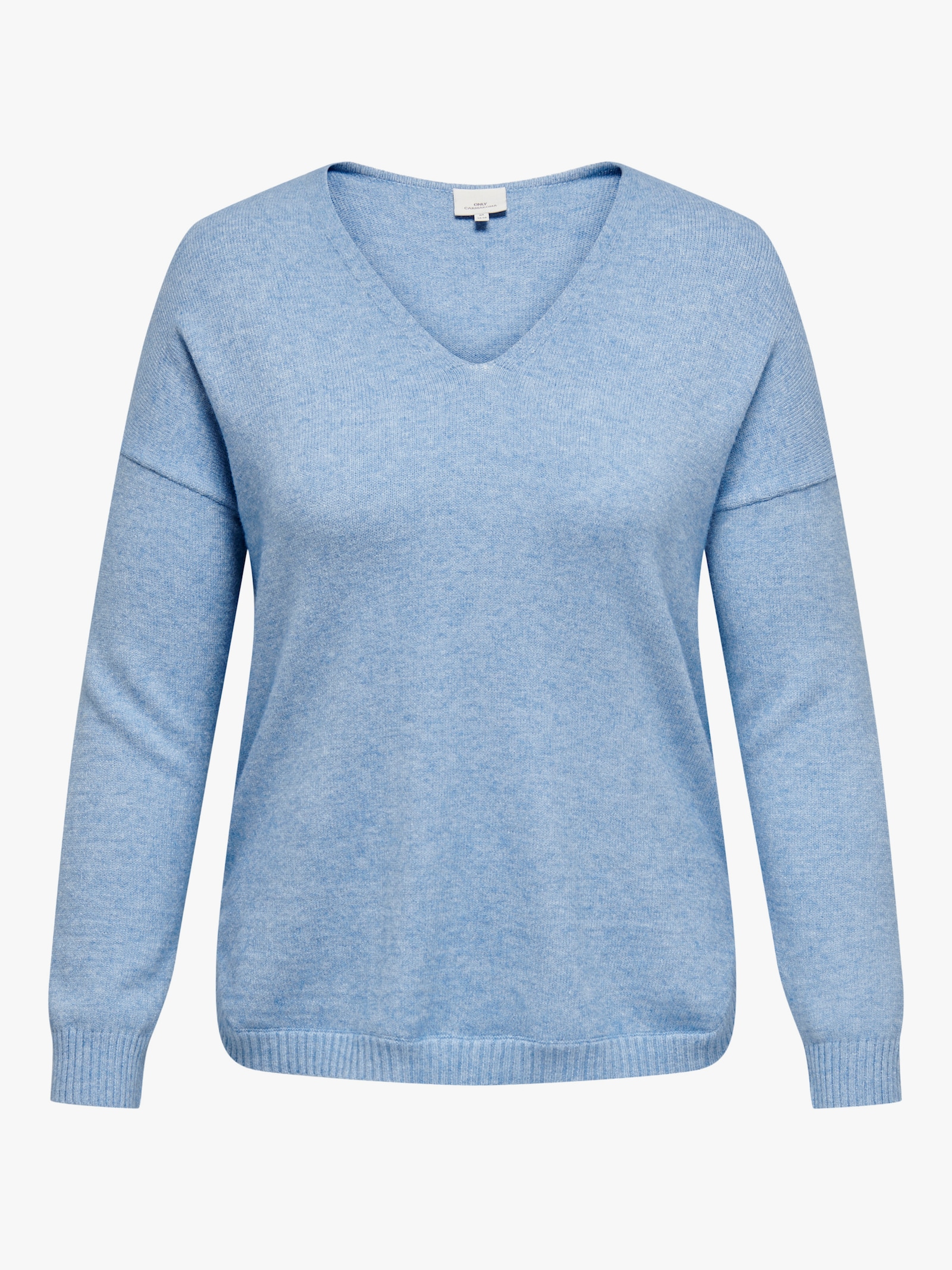 ONLY CARMAKOMA V-Ausschnitt-Pullover - allure detail:melange