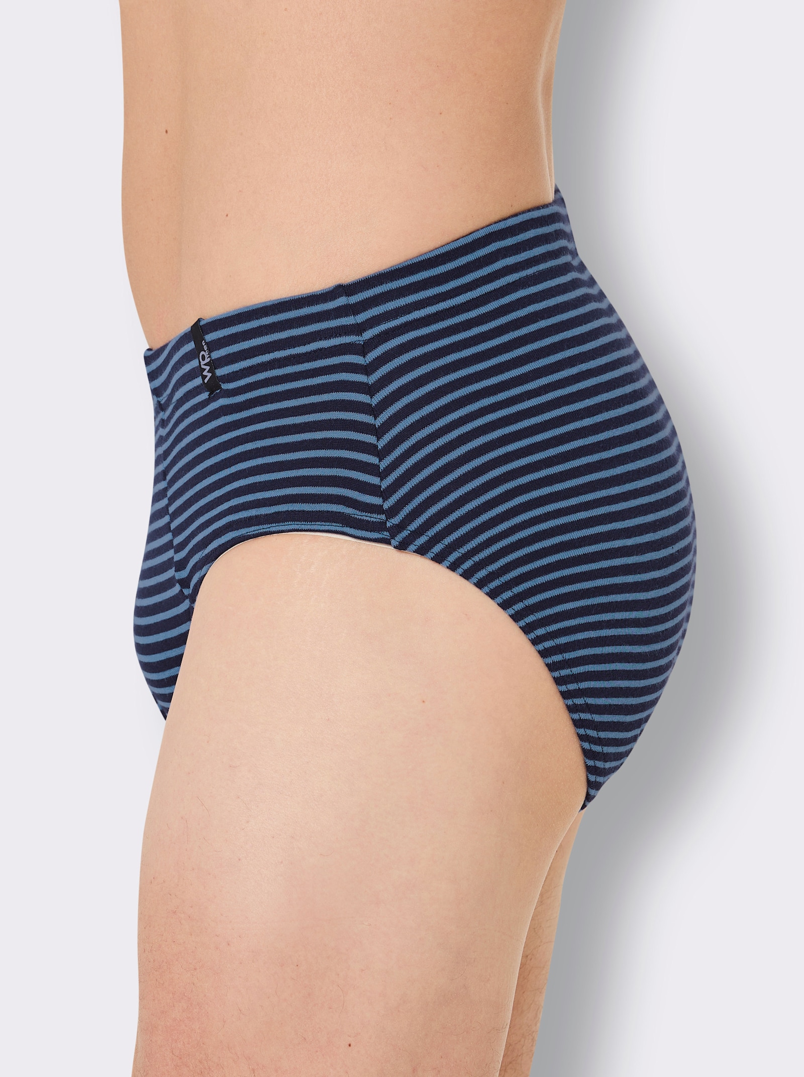 wäschepur men Slip - marine-mittelblau-gestreift