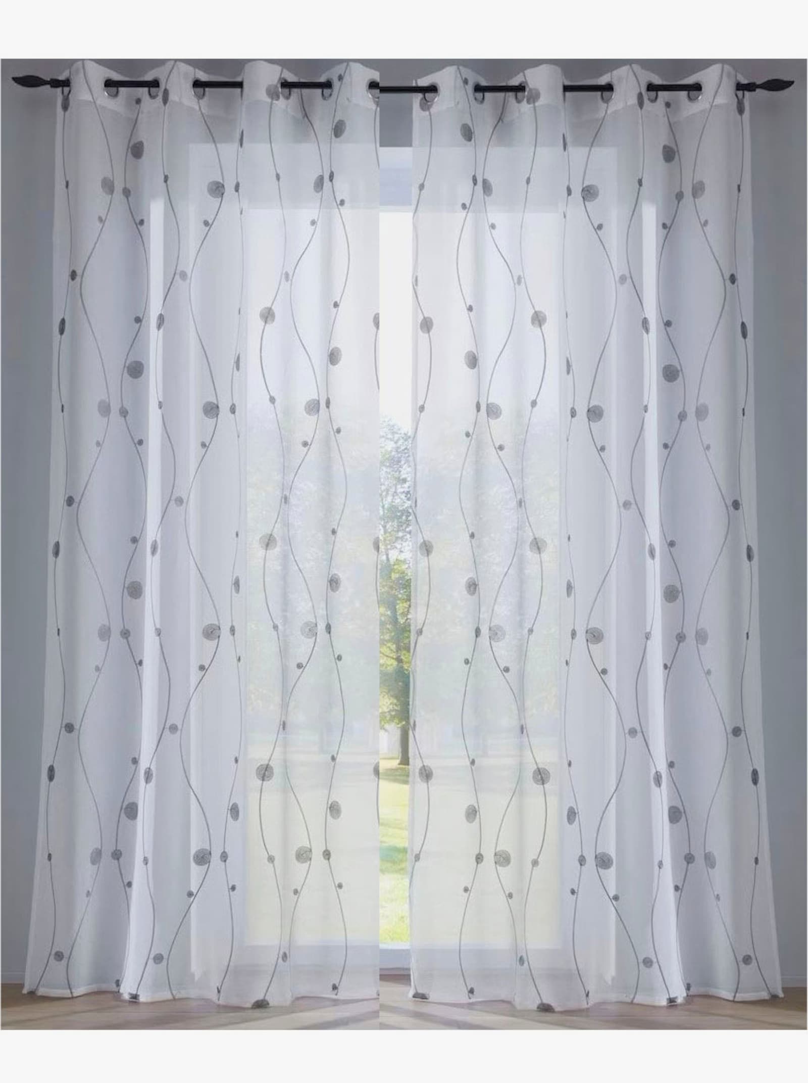 heine home Dekostore - grau-weiß